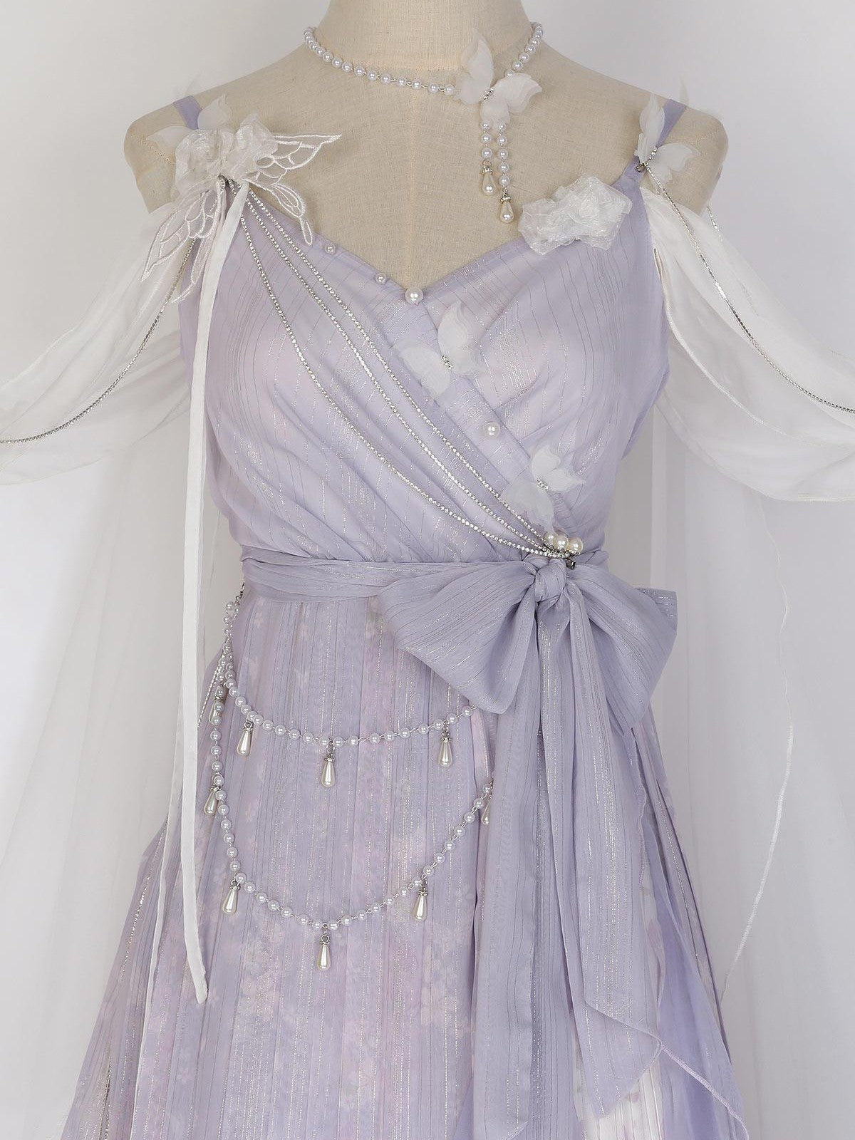 Sweet Promise Ethereal Lolita Han Elements Chinese Style V-neck Women's Jsk / Jumper Skirts