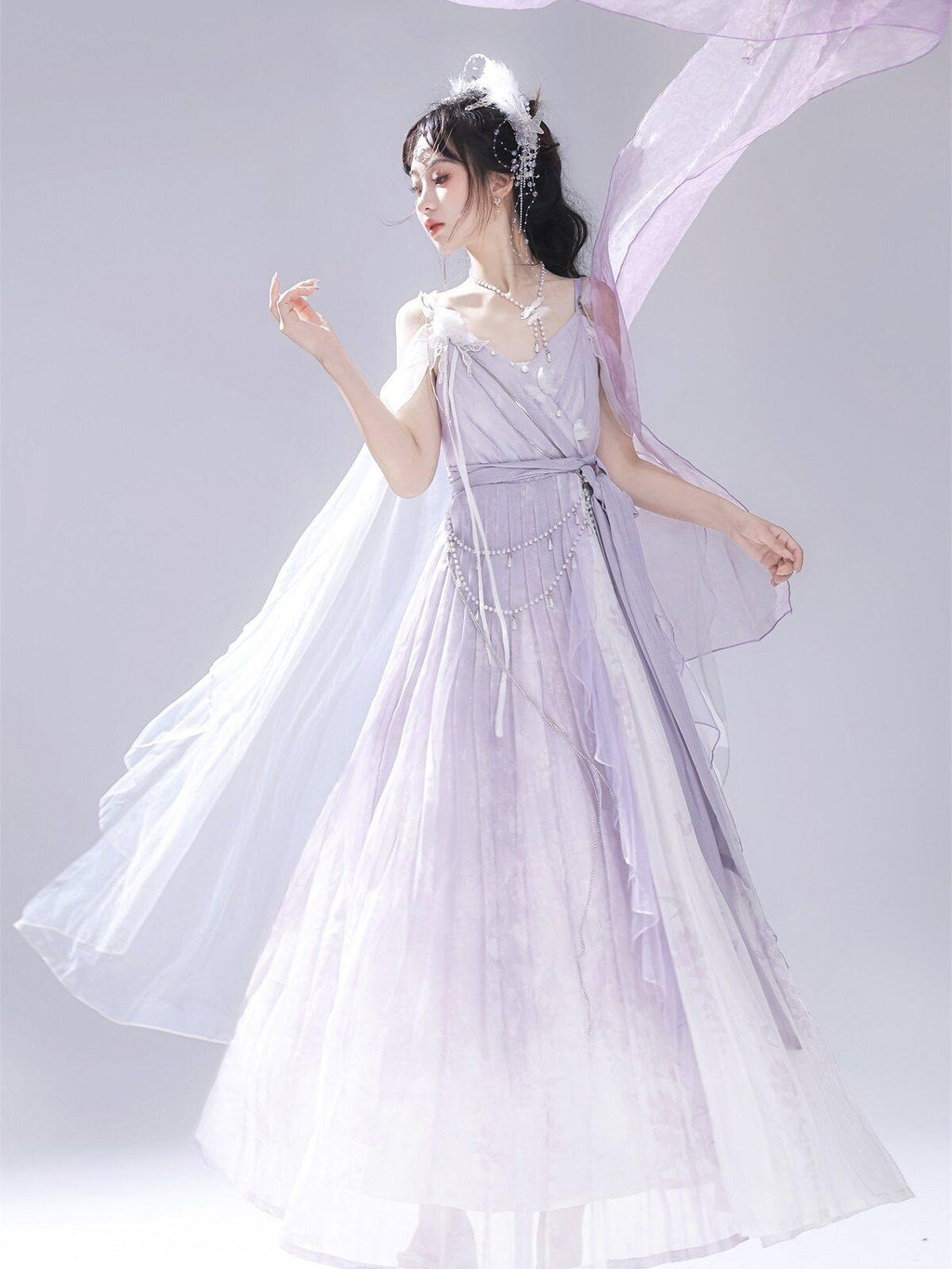 Sweet Promise Ethereal Lolita Han Elements Chinese Style V-neck Women's Jsk / Jumper Skirts