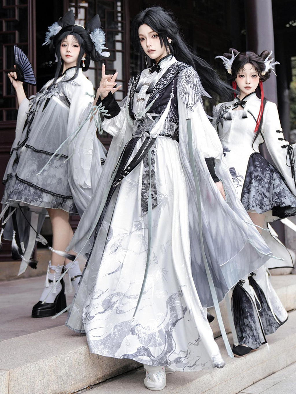 Sweet Promise Ethereal New Chinese Lolita Mage Cosplay Four Piece Women's Skirt Sets