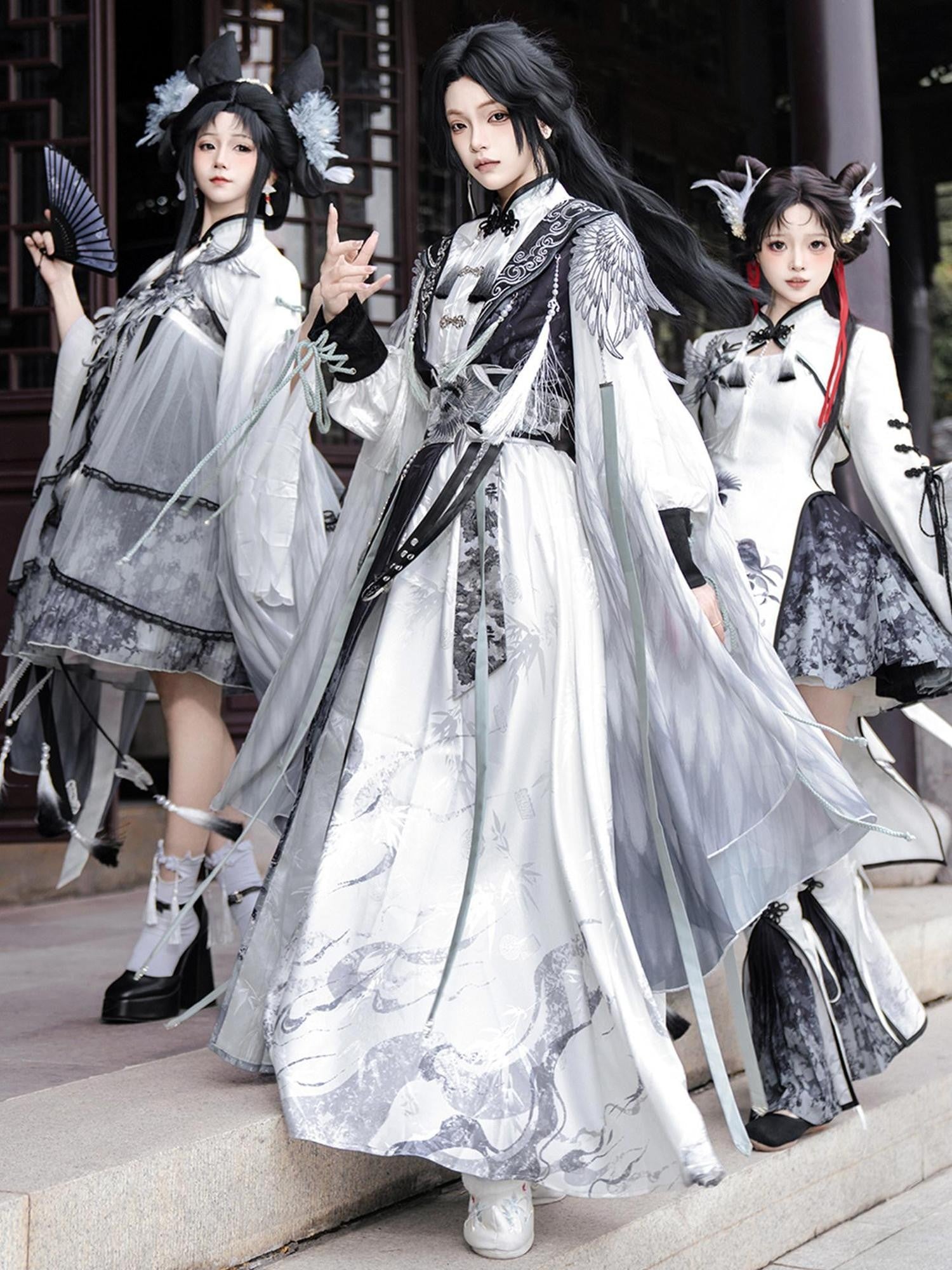 Sweet Promise Ethereal New Chinese Lolita Mage Cosplay Four Piece Women's Skirt Sets