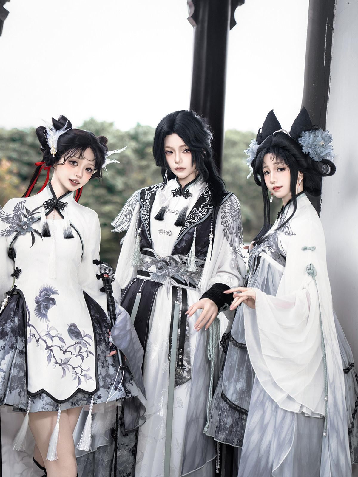 Sweet Promise Ethereal New Chinese Lolita Mage Cosplay Four Piece Women's Skirt Sets