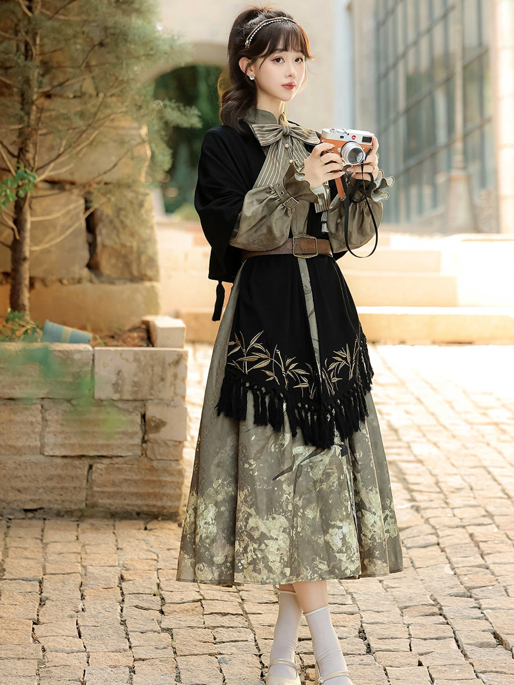 Sweet_Promise_Gilded_Bamboo_Lolita_A_Line_Stand_Collar_Three_Piece_Women's_Skirt_Sets_985397610328_MISSTT