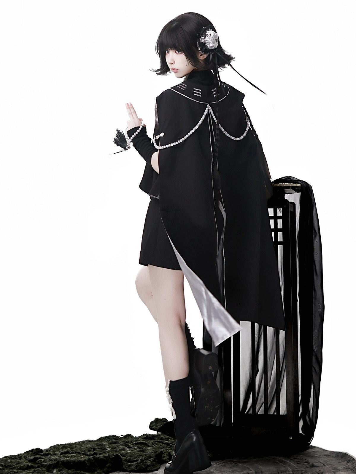 Sweet Promise Gothic Lolita Stand Collar Androgynous Women's Four Piece Full Coordination Sets
