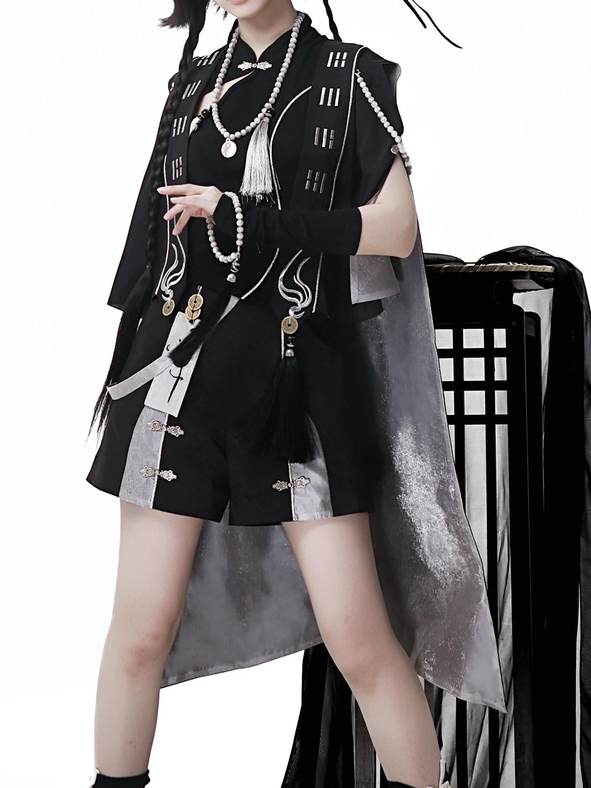Sweet Promise Gothic Lolita Stand Collar Androgynous Women's Four Piece Full Coordination Sets
