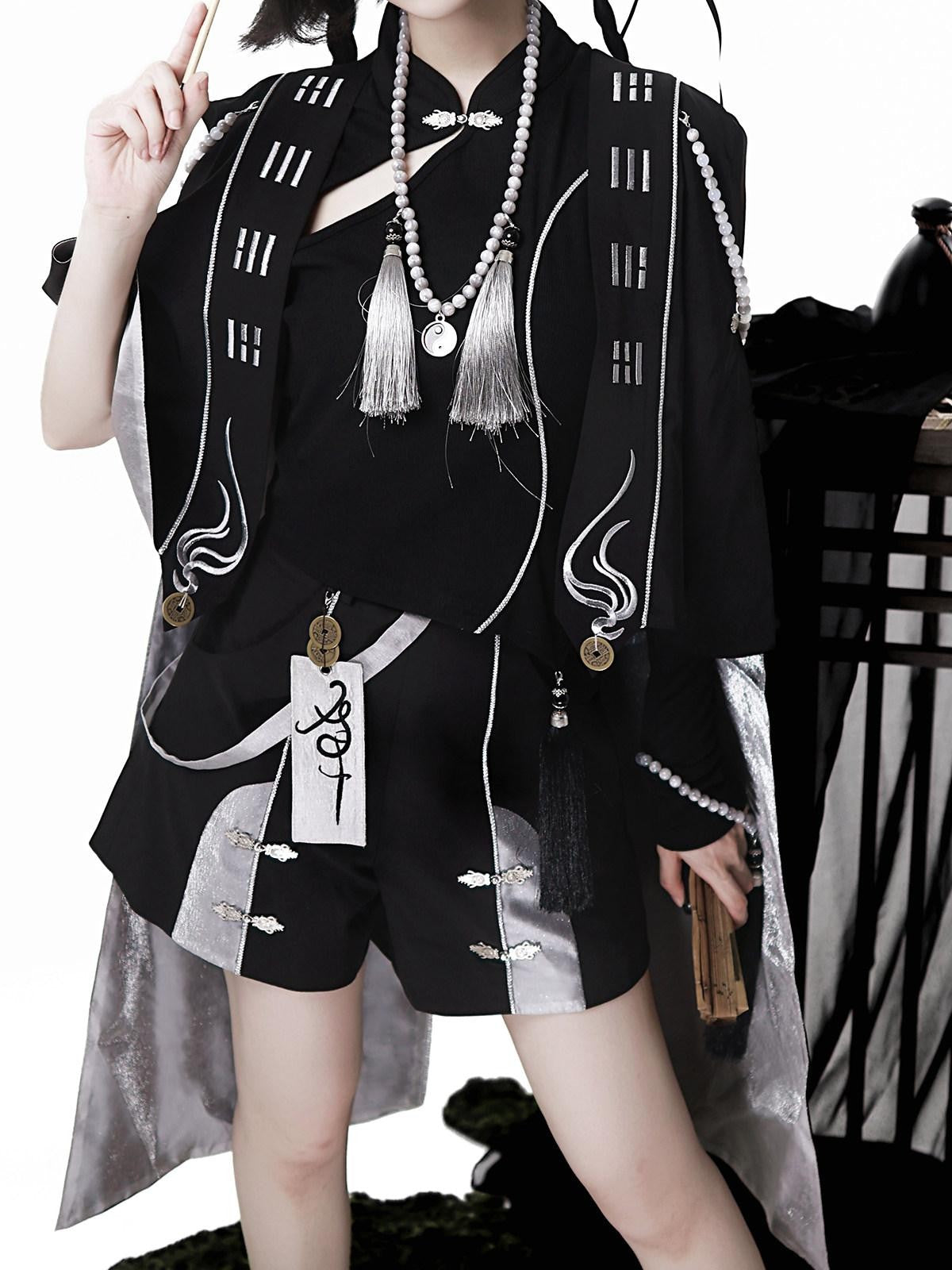 Sweet Promise Gothic Lolita Stand Collar Androgynous Women's Four Piece Full Coordination Sets