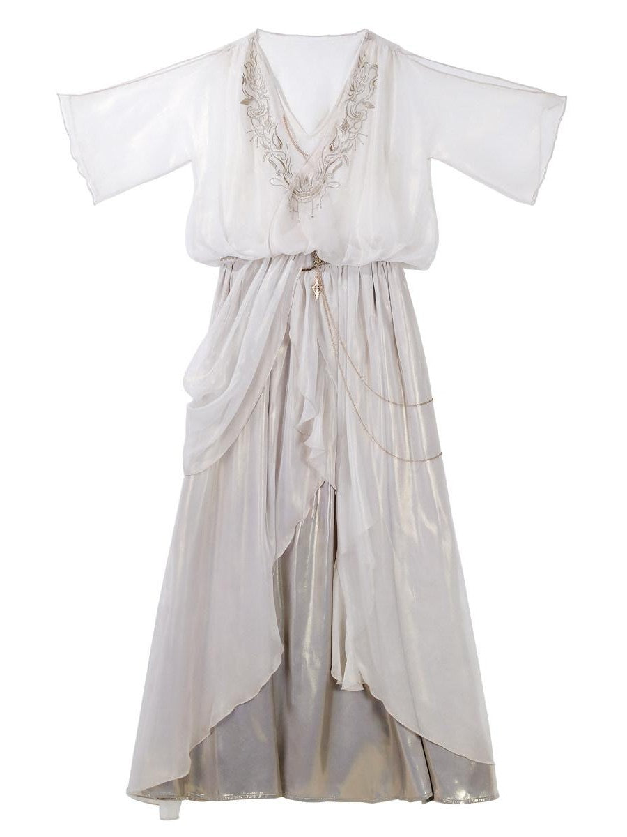 Sweet Promise Greek Goddess Lolita A Line V-neck Cape Set Women's Jsk / Jumper Skirts