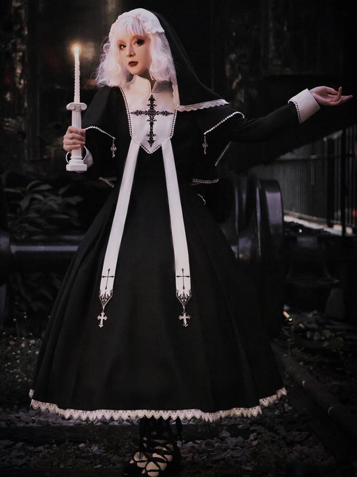 Sweet Promise Halloween Gothic Lolita Cape Women's Polyester Long Sleeve Op