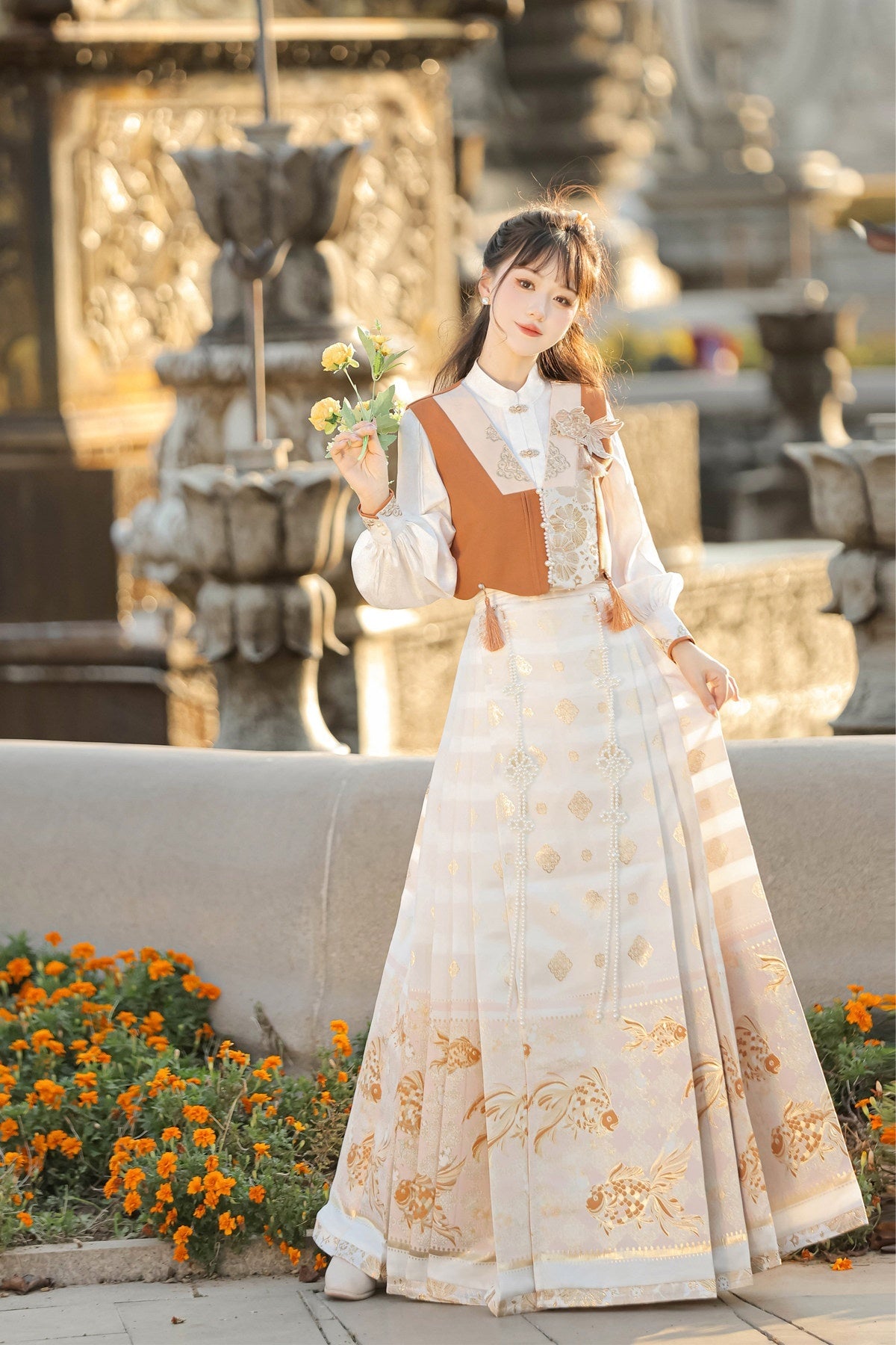 Sweet_Promise_Hanfu_Inspired_Woven_Gold_Mamian_Skirt_Vest_Shirt_Women's_Polyester_Skirt_Sets_864214550975_MISSTT