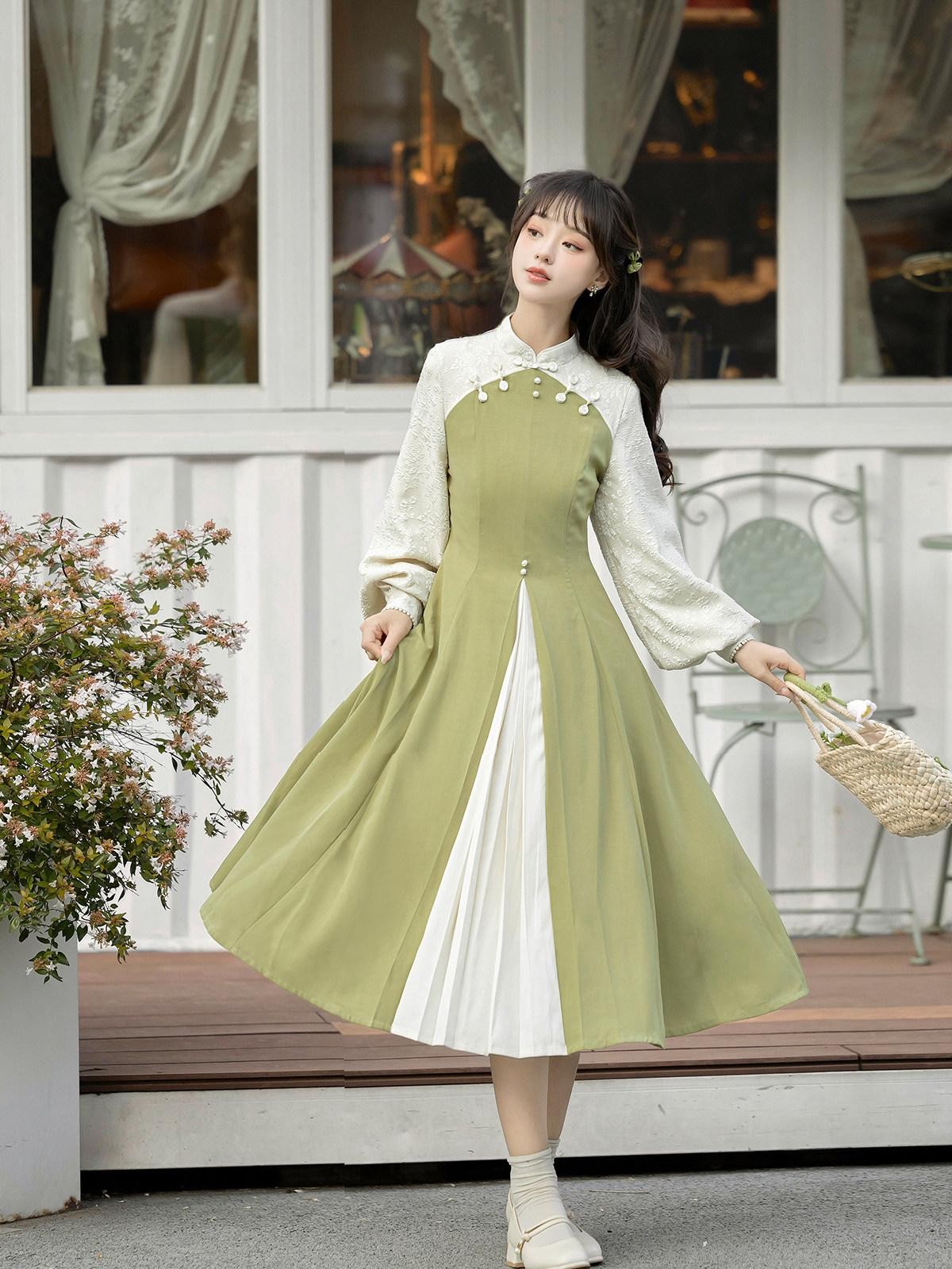 Sweet Promise Hanfu Lolita Cloak Set Doll Collar A Line Women's Long Sleeve Op