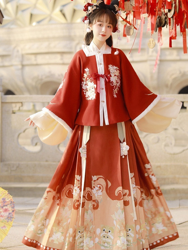 Sweet_Promise_Hanfu_Ming_Square_Collar_Mamian_Women's_Polyester_Fleece_Lined_Skirt_Sets_855970714555_MISSTT