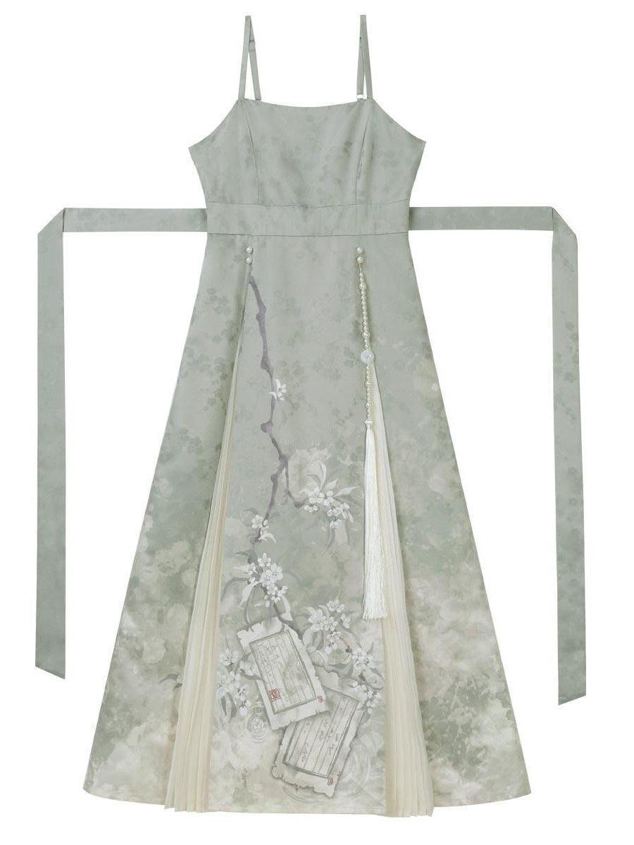 Sweet Promise Jacquard Hanfu Inspired Modified Ming Style Women's Polyester Op Sets