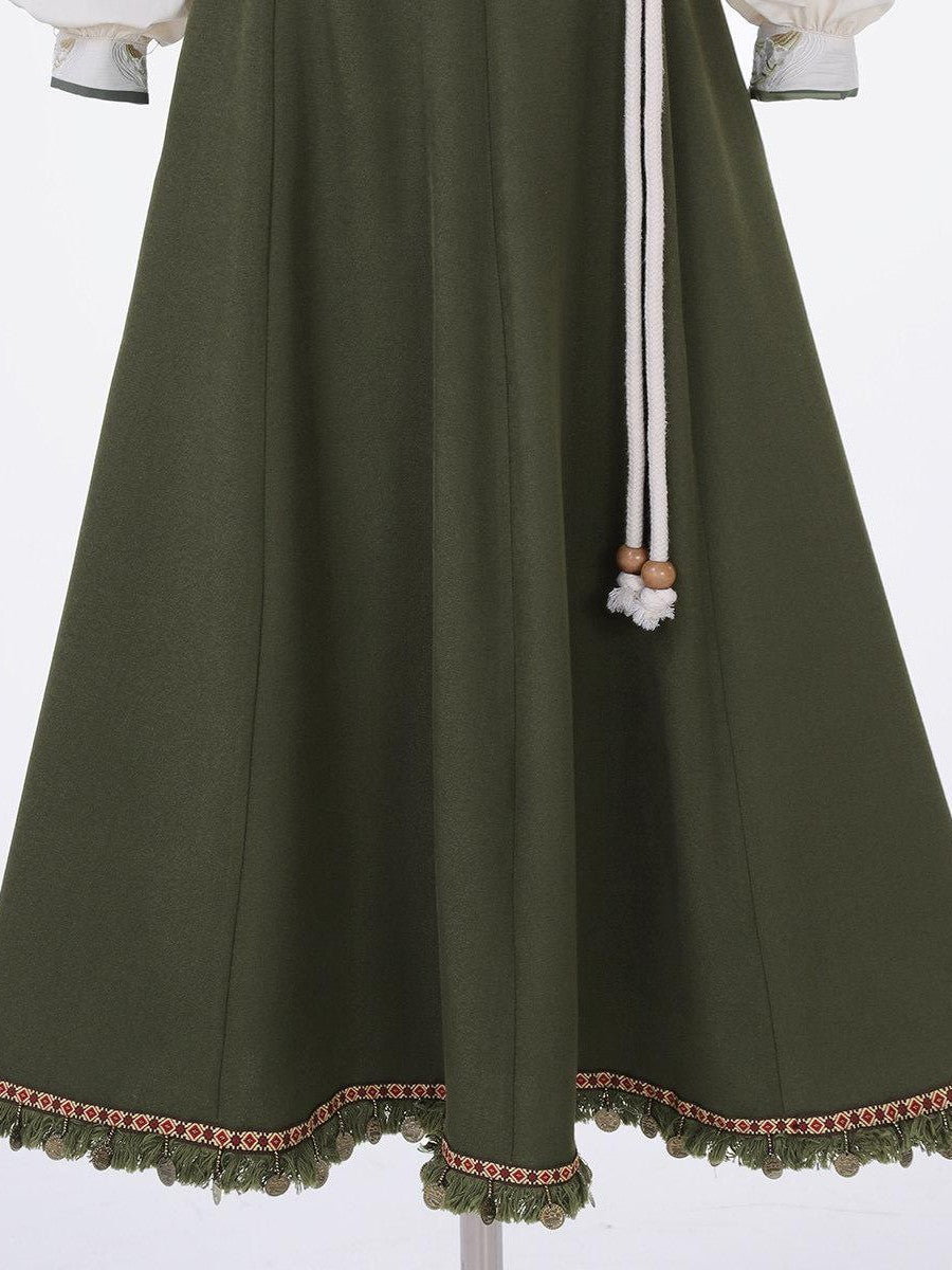 Sweet Promise Literary Retro Modified Hanfu Chinese Style Women's Polyester Skirt Sets