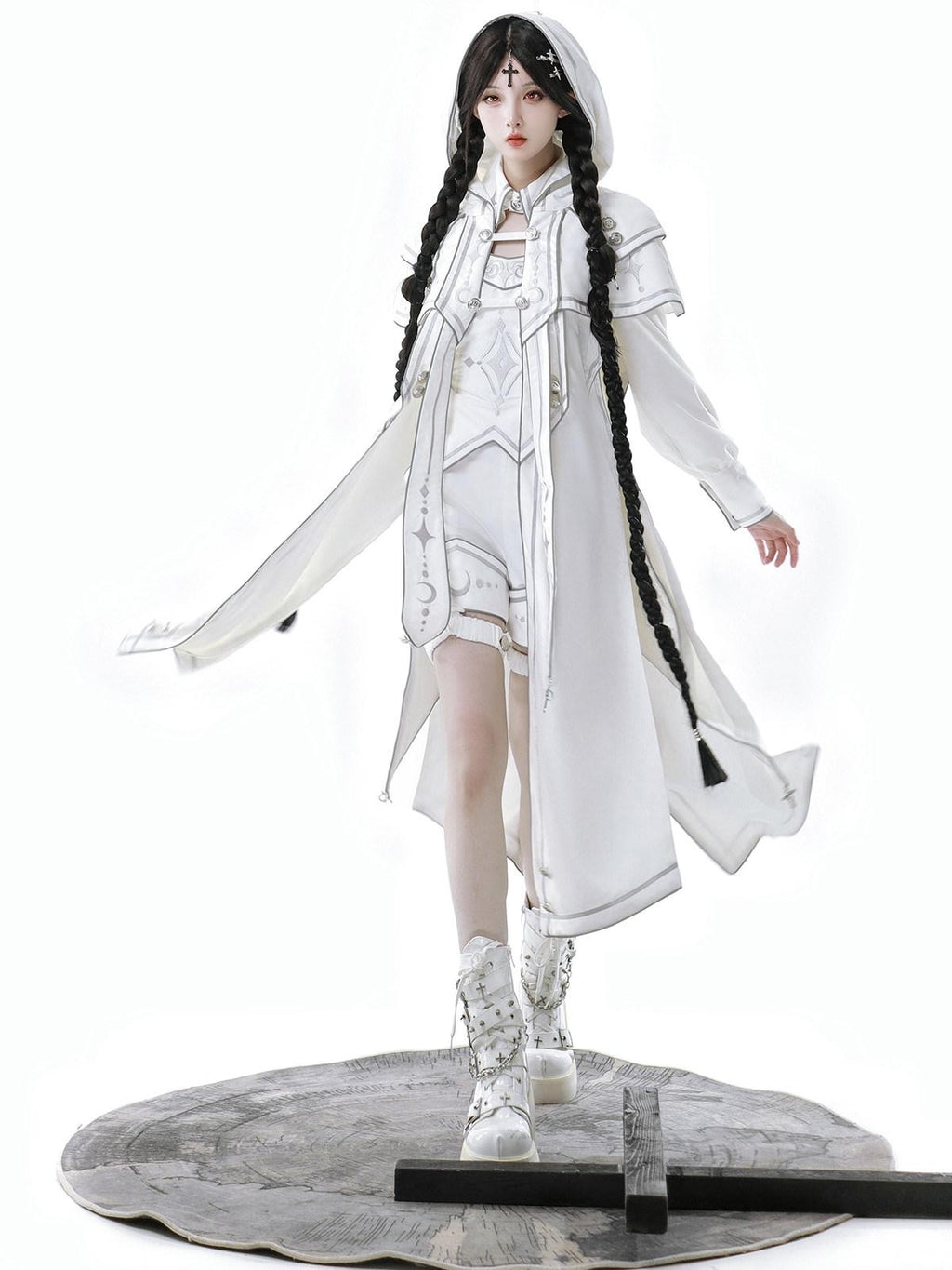 Sweet Promise Lolita Cape Top Shorts Cosplay Techwear Women's Full Coordination Sets