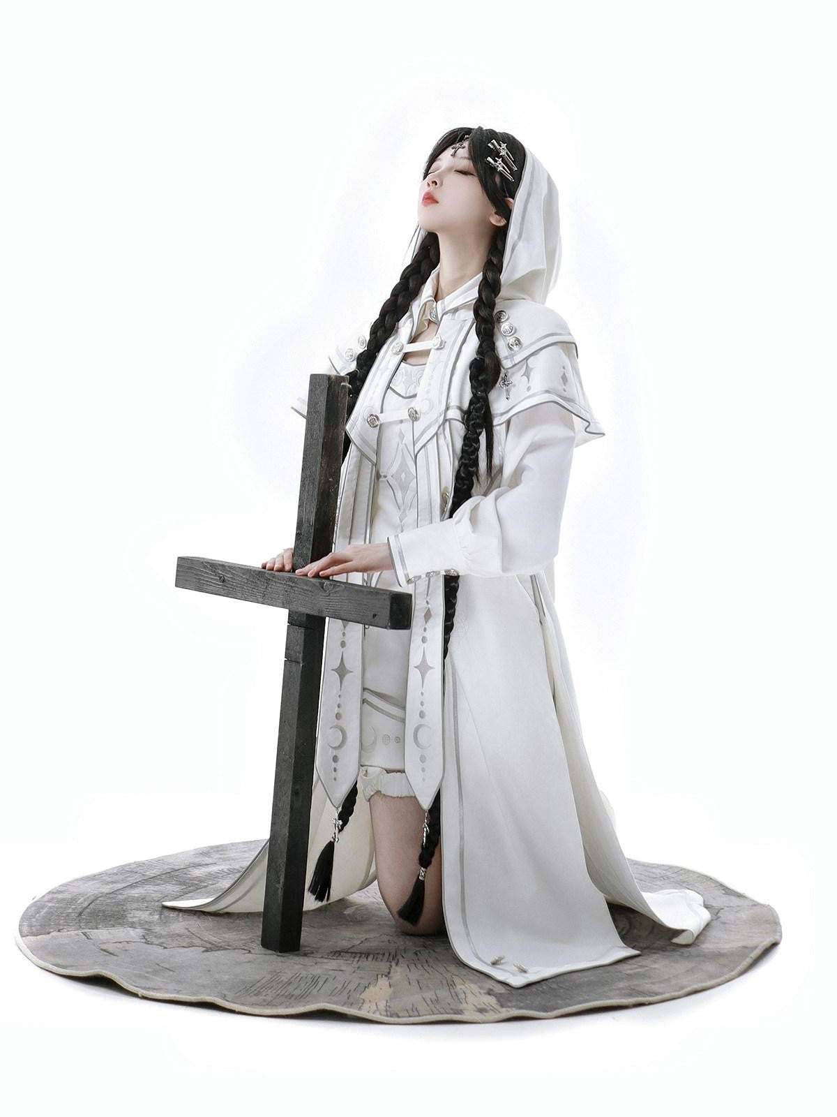 Sweet Promise Lolita Cape Top Shorts Cosplay Techwear Women's Full Coordination Sets