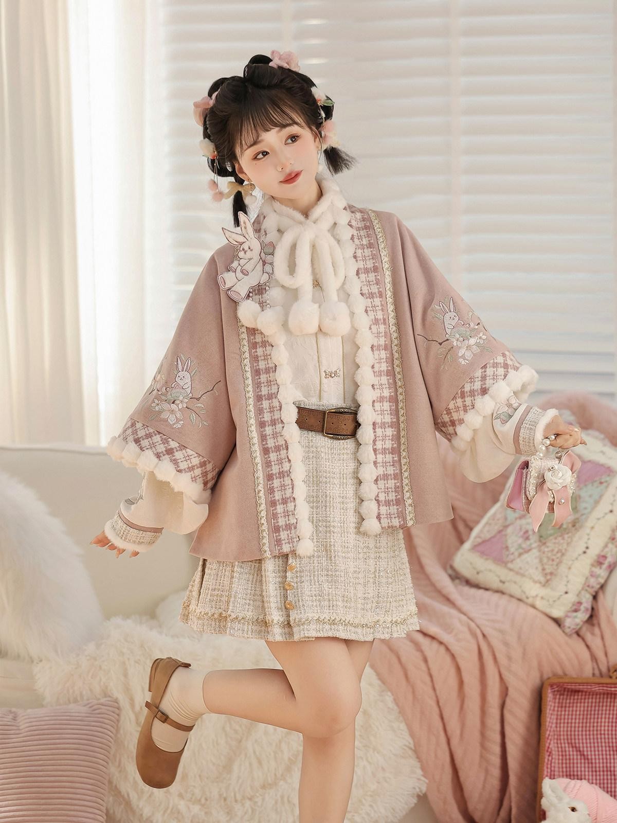 Sweet Promise Lolita Chinese Schoolgirl A Line Stand Collar Women's Skirt Sets