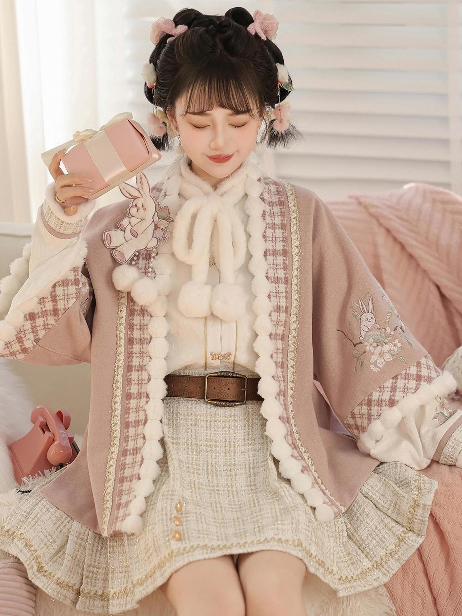 Sweet Promise Lolita Chinese Schoolgirl A Line Stand Collar Women's Skirt Sets