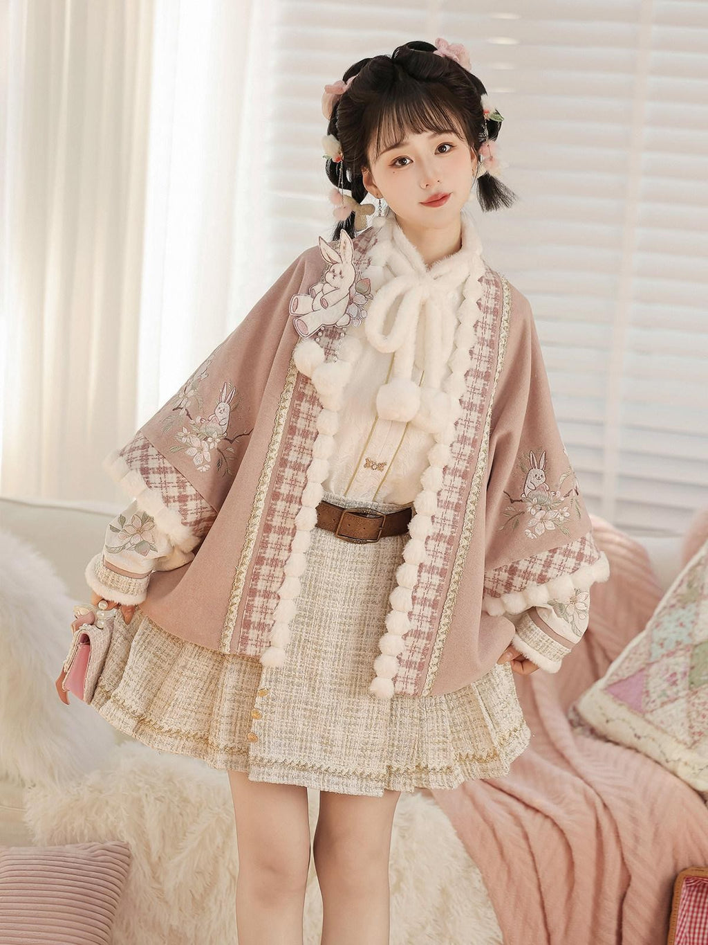 Sweet Promise Lolita Chinese Schoolgirl A Line Stand Collar Women's Skirt Sets