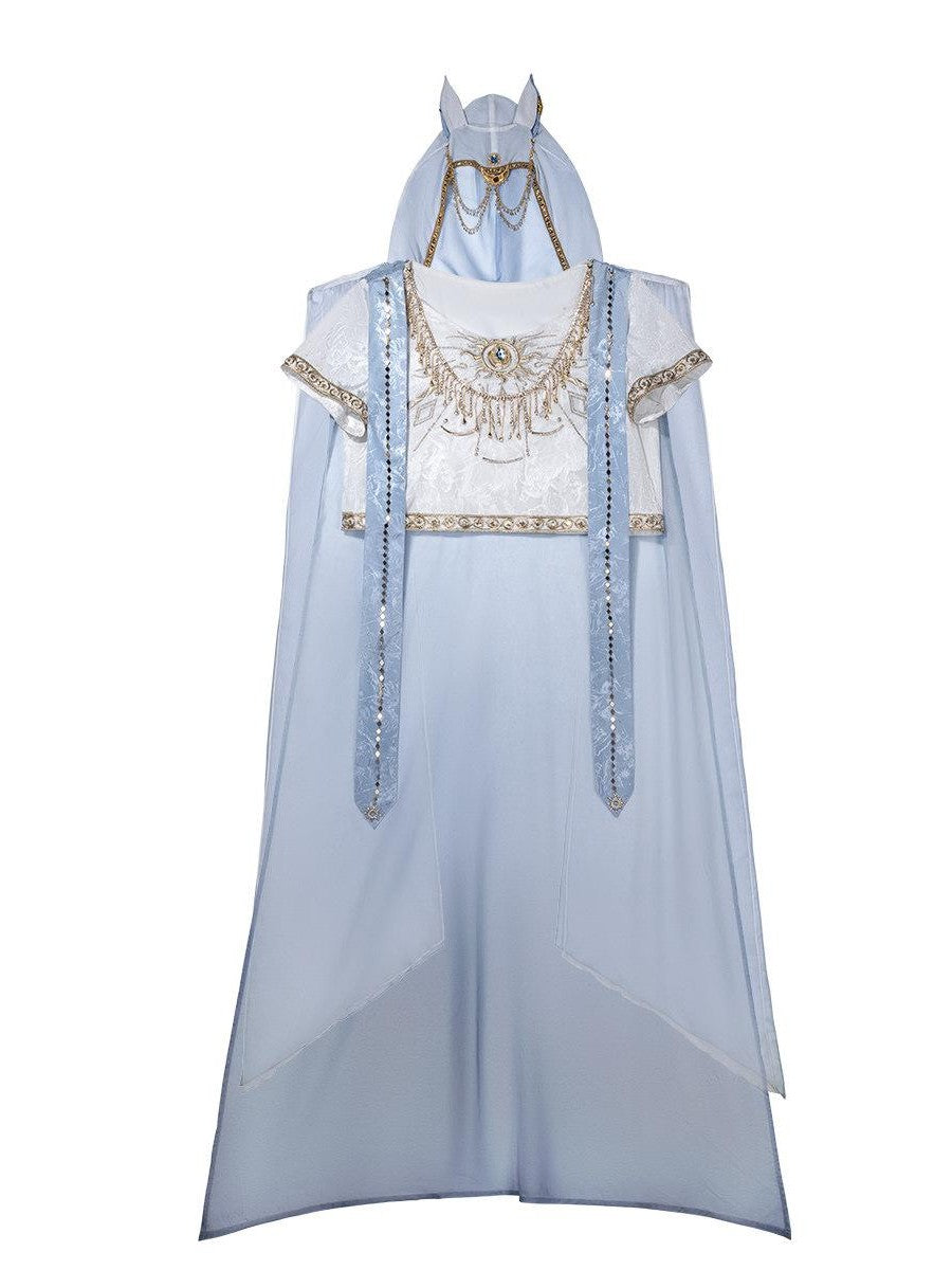 Sweet Promise Lolita Ethnic Dunhuang Goddess Round Neck Two Piece Women's Skirt Sets