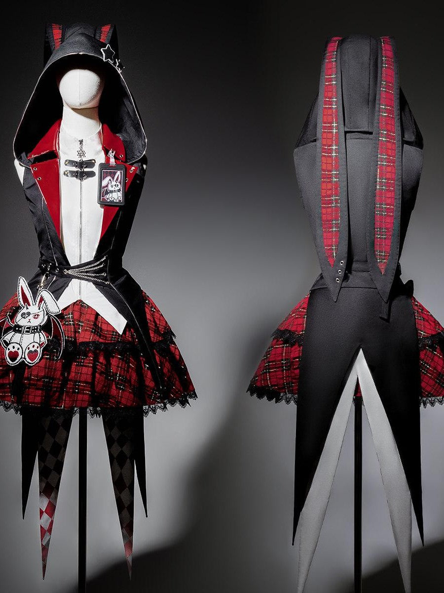 Sweet Promise Lolita Gothic Collared Schoolgirl Women's A Line Jsk / Jumper Skirts
