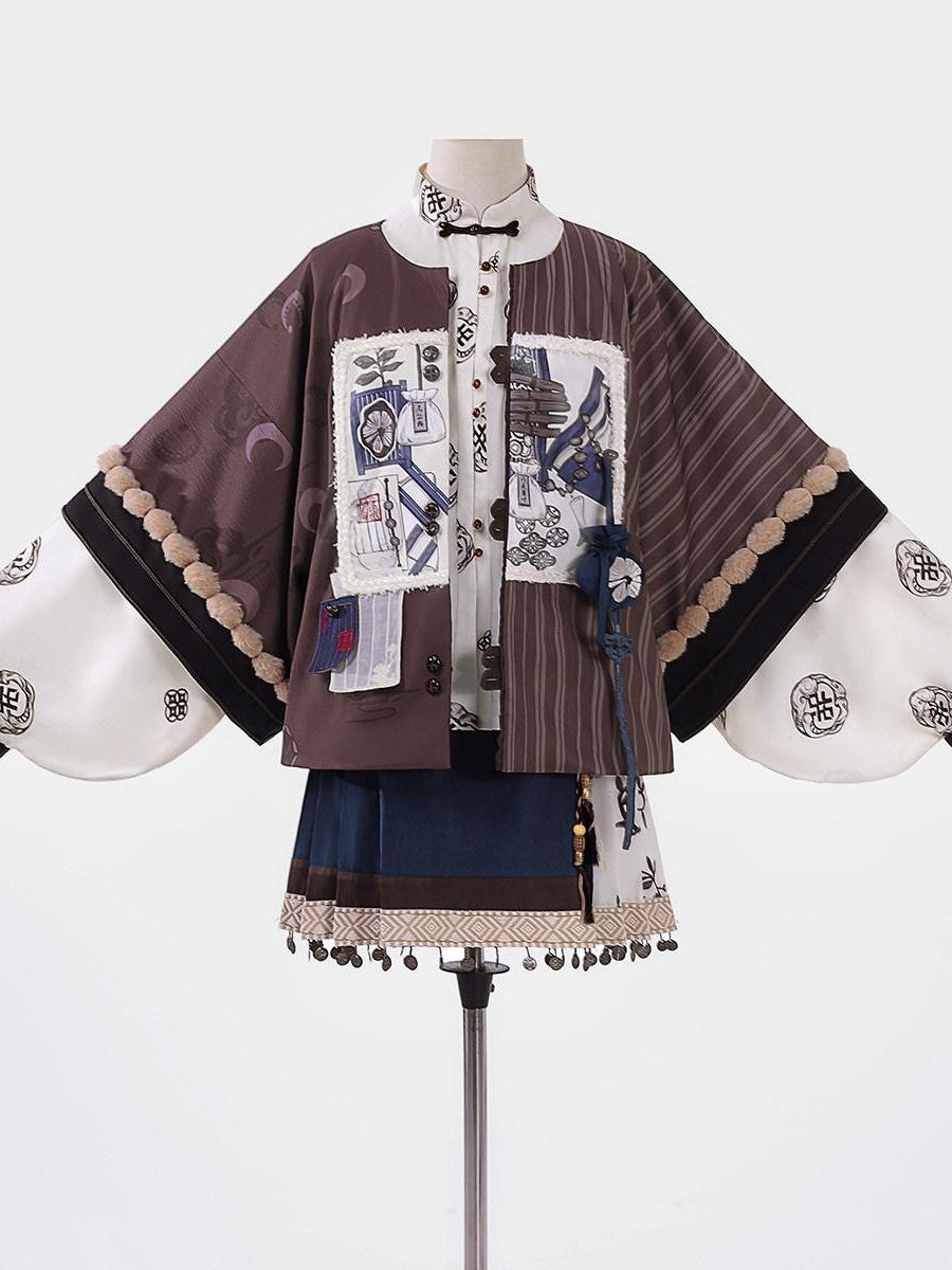 Sweet Promise Lolita Han Chinese Elements Vintage Girlish Women's Skirt Sets