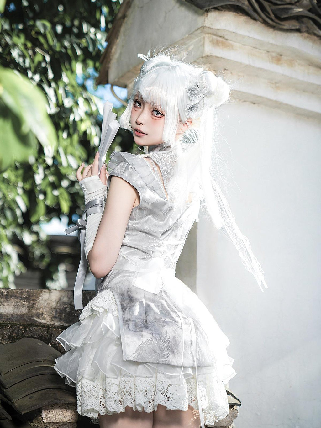 Sweet Promise Lolita Han Chinese Maid Apron Hanfu Style Women's Jsk / Jumper Skirts