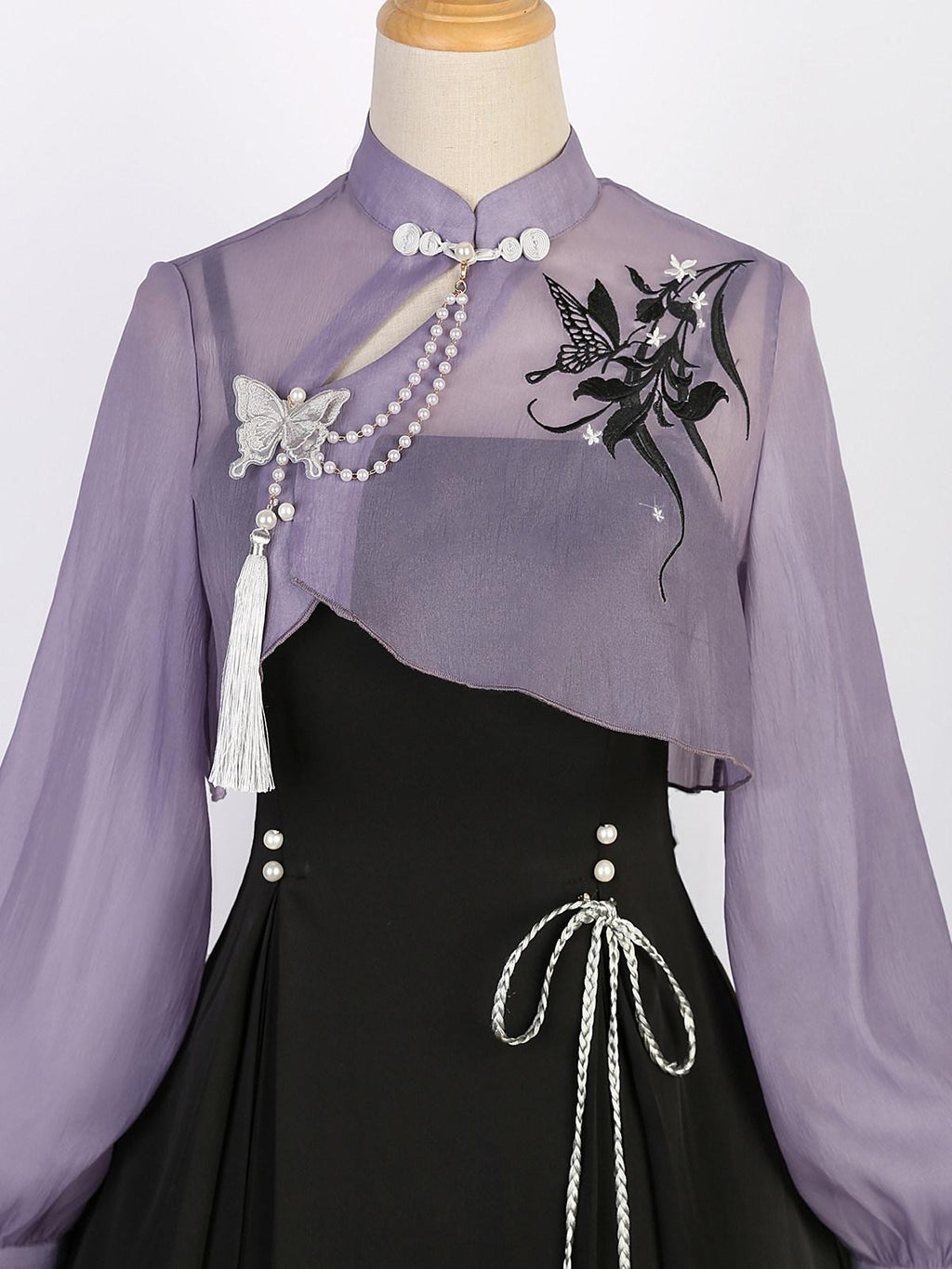 Sweet Promise Lolita Han Qipao Collar Two Piece A Line Women's Polyester Jsk / Jumper Skirts