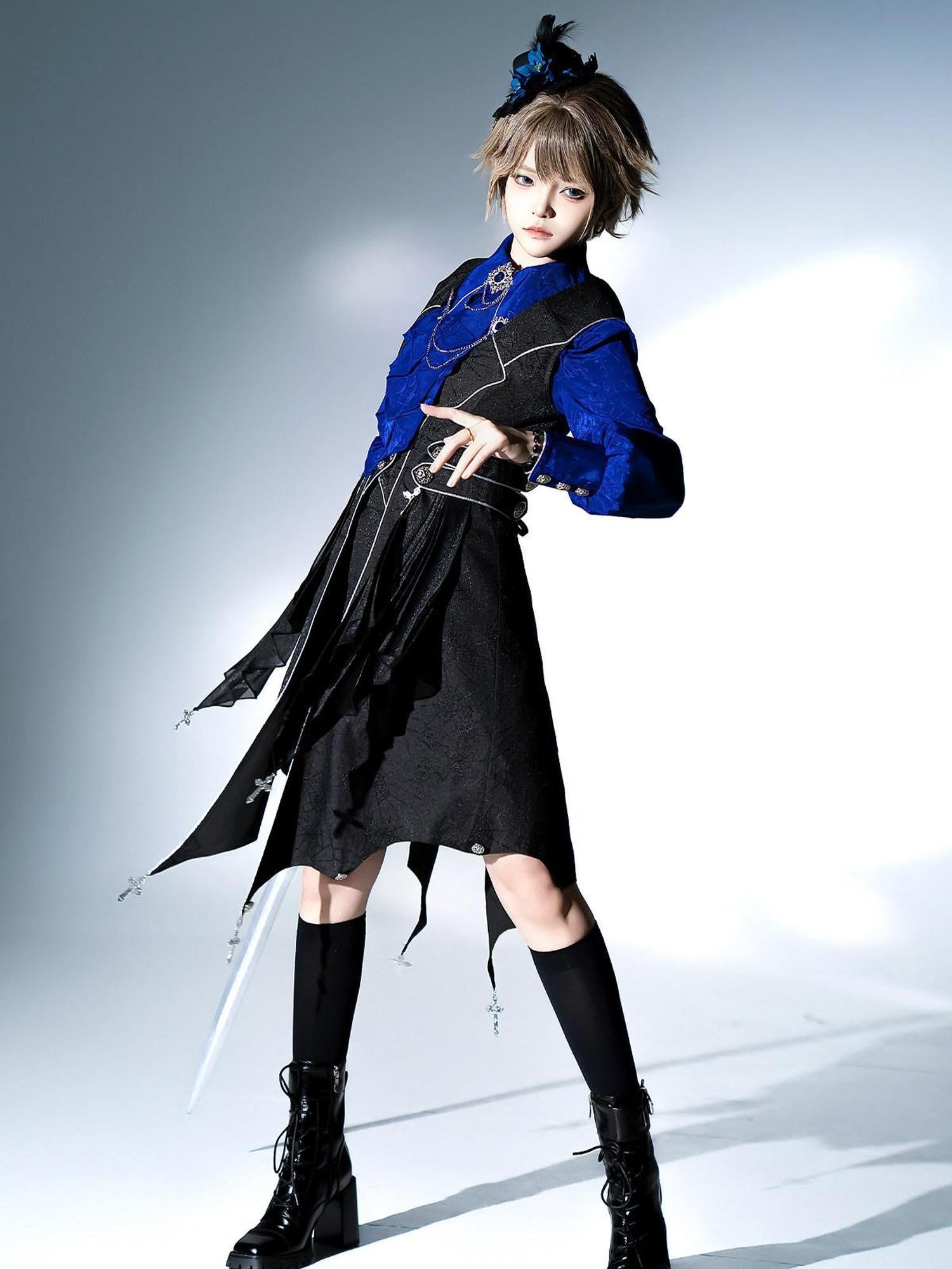 Sweet Promise Lolita Knight Androgynous Prince Women's Three Piece Full Coordination Sets