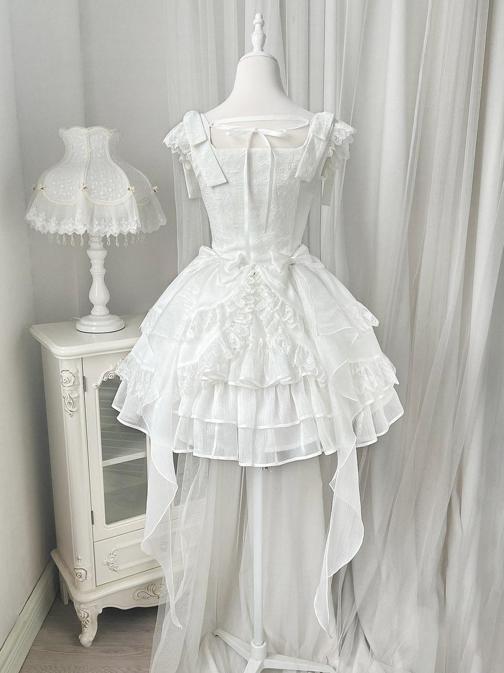 Sweet Promise Lolita Patchwork High Waist Strap Aline Women's Polyester Jsk / Jumper Skirts
