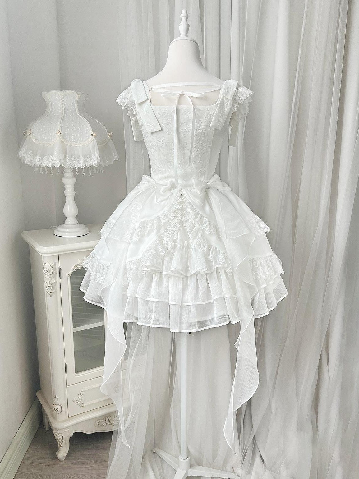 Sweet Promise Lolita Patchwork High Waist Strap Aline Women's Polyester Jsk / Jumper Skirts