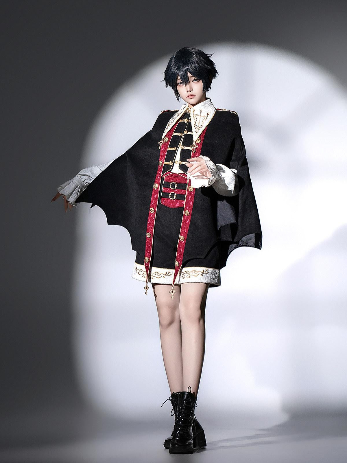 Sweet Promise Lolita Prince Cape Court Boyish Three Piece Women's Full Coordination Sets