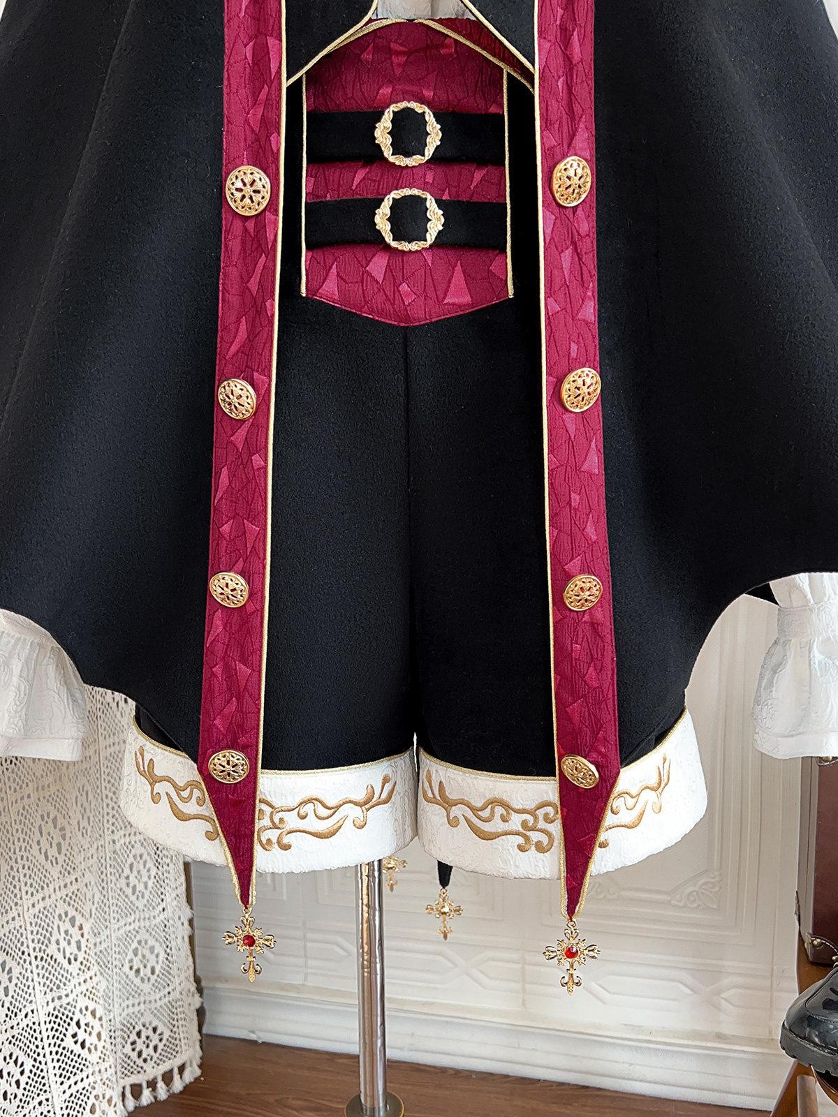 Sweet Promise Lolita Prince Cape Court Boyish Three Piece Women's Full Coordination Sets