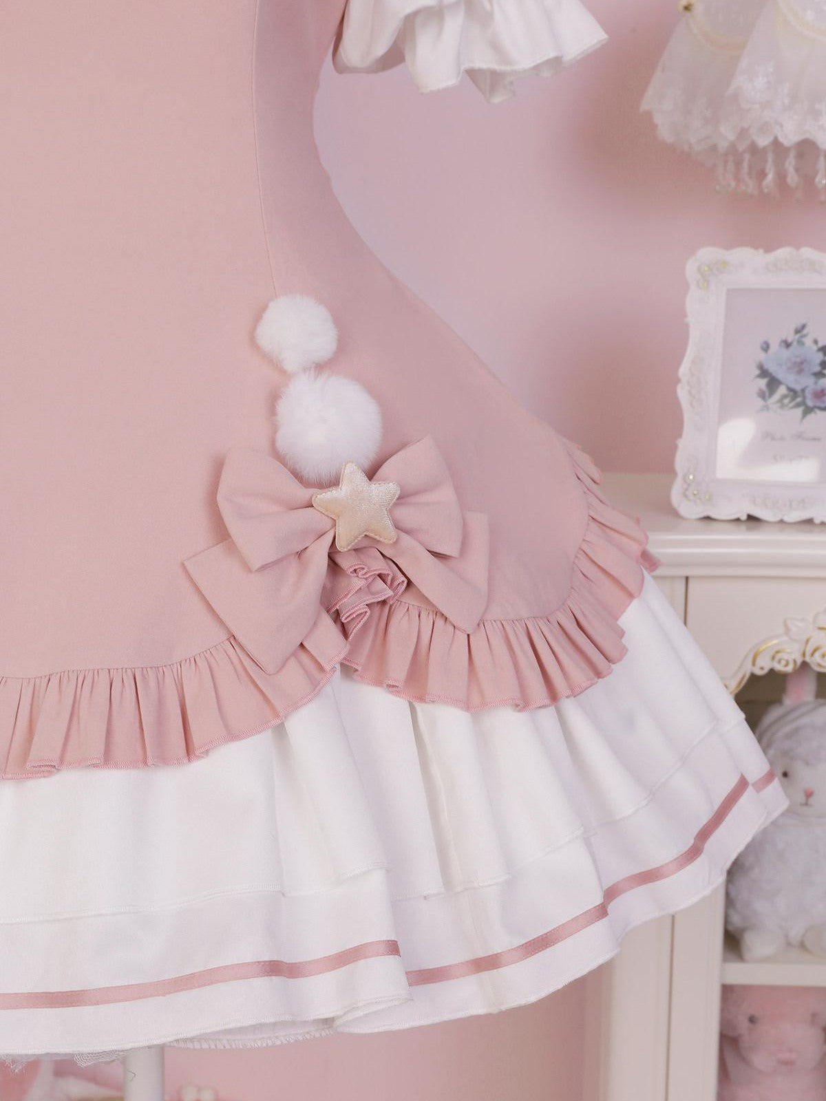 Sweet Promise Lolita Princess Back Bow Detachable Two Way Sleeves Women's Long Sleeve Op