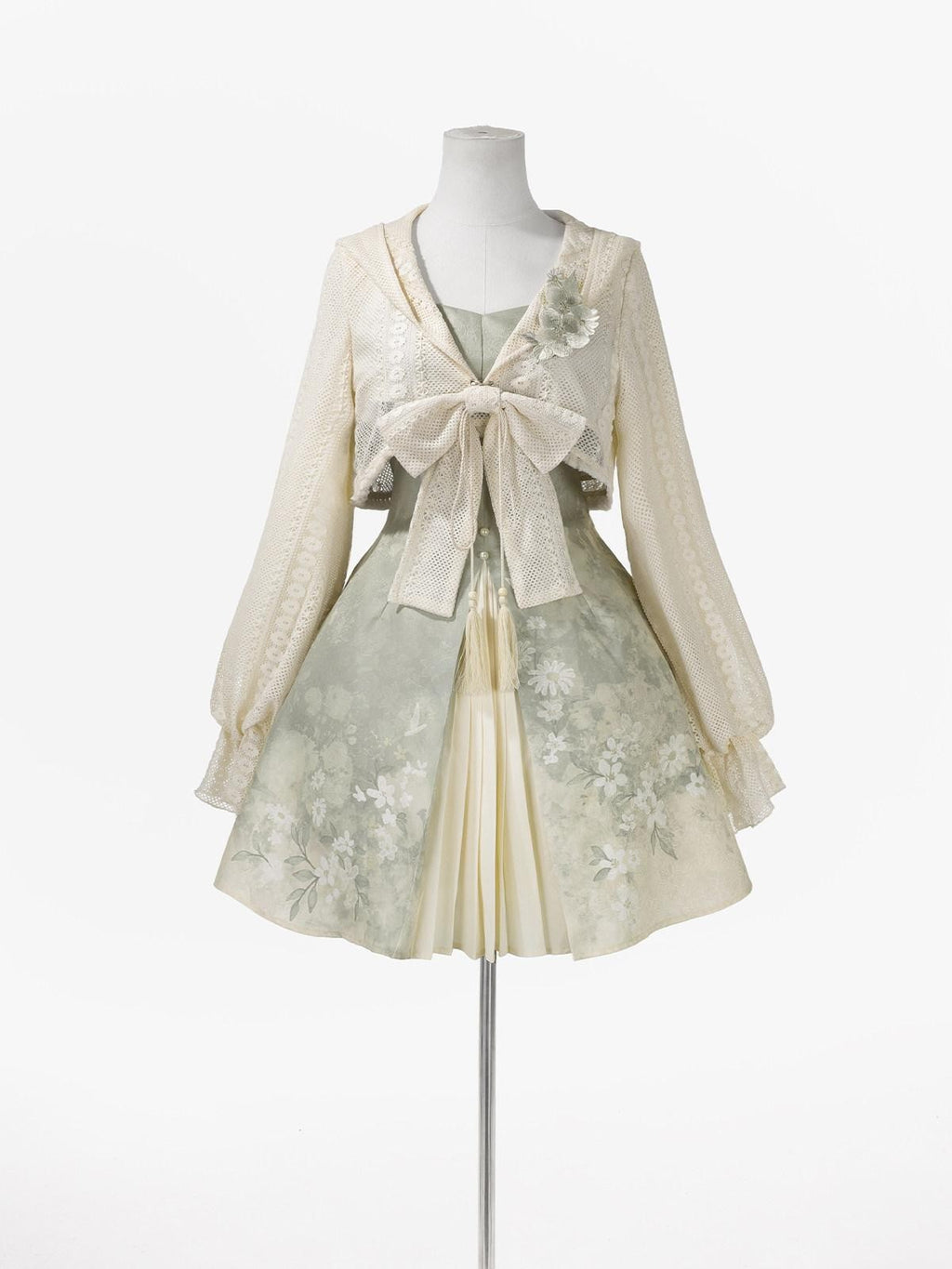 Sweet Promise Lolita Sweet Strappy Chinese Style A Line V-neck Women's Jsk / Jumper Skirts