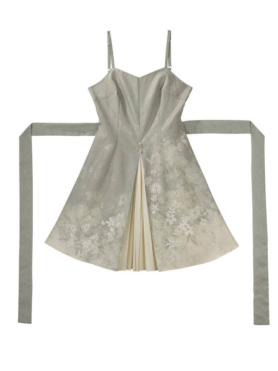 Sweet Promise Lolita Sweet Strappy Chinese Style A Line V-neck Women's Jsk / Jumper Skirts