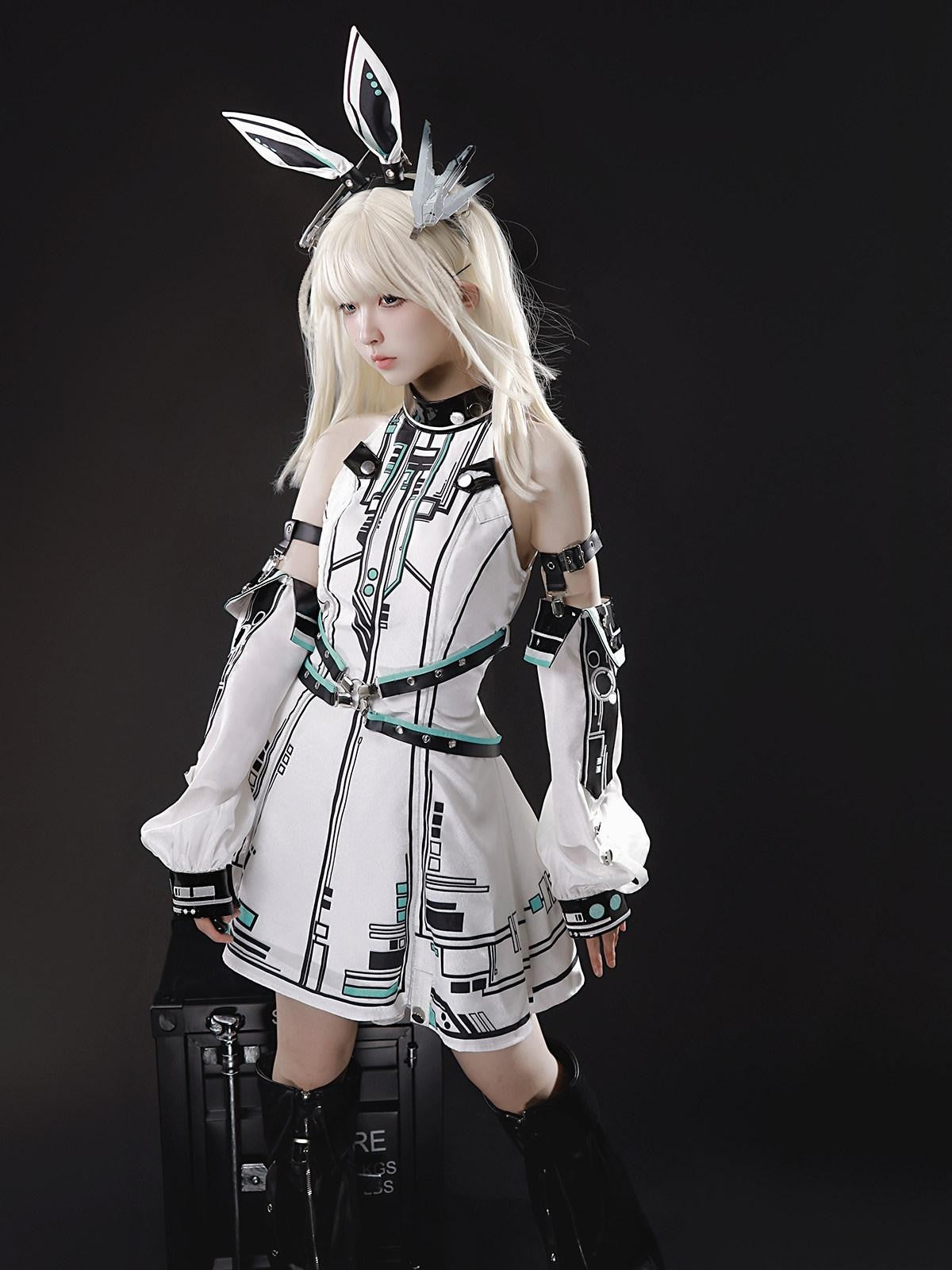 Sweet Promise Mechanical Lolita Cosplay Halter Women's Aline Jsk / Jumper Skirts