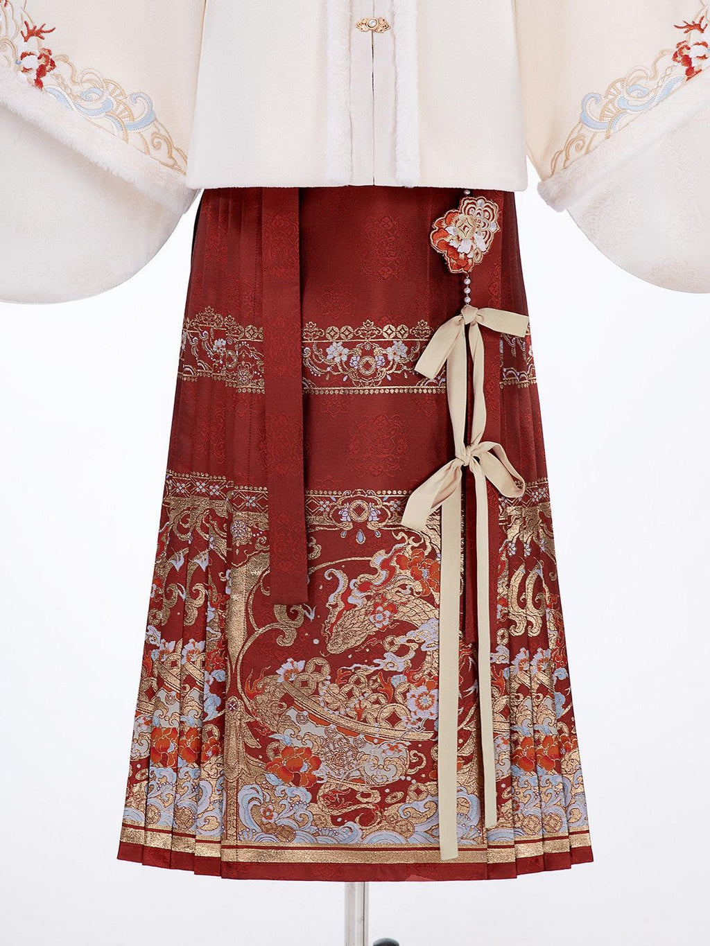 Sweet Promise Ming Style Hanfu Mamian Skirt Han Elements Women's Polyester Skirt Sets