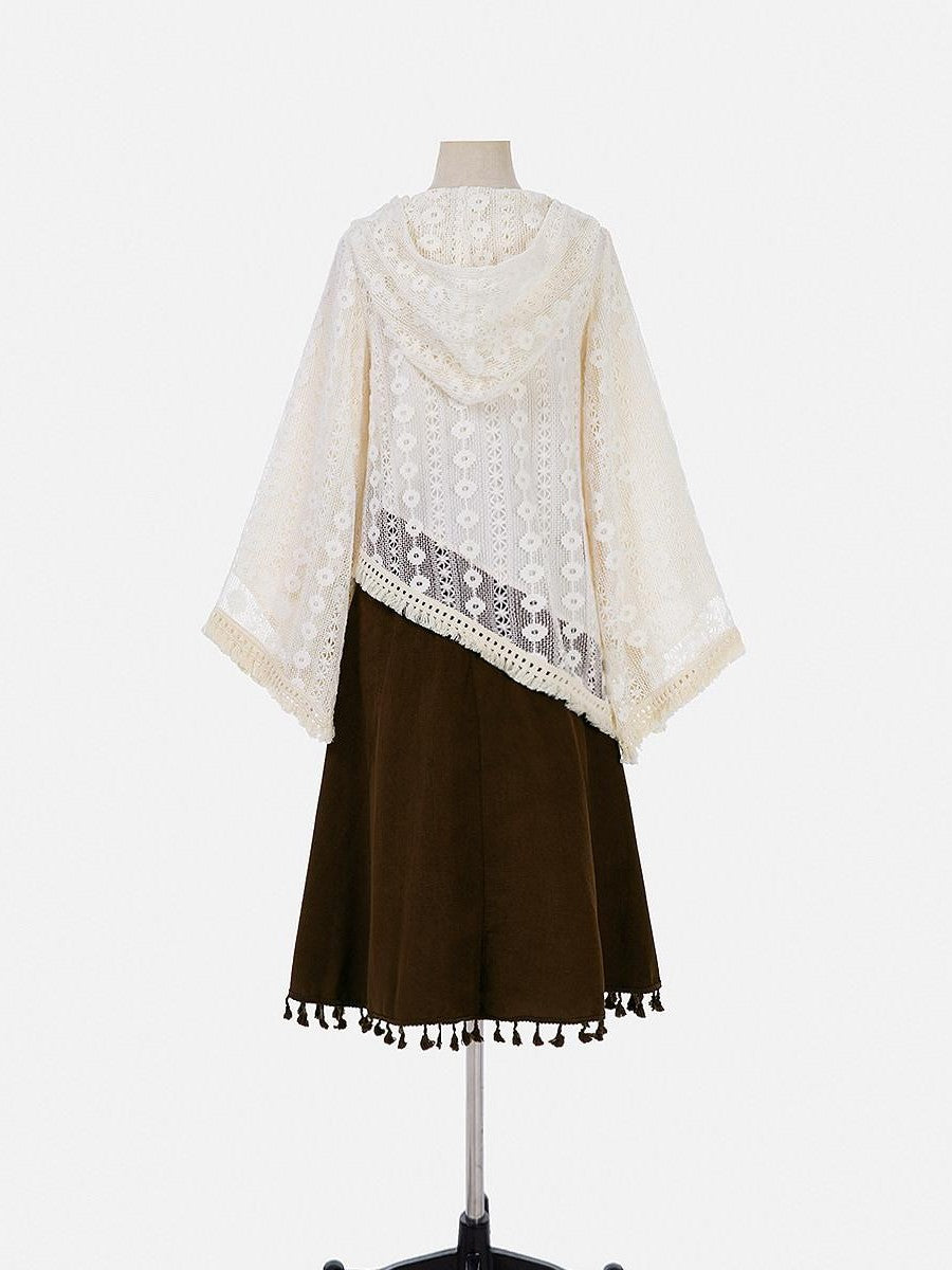Sweet Promise Modified Hanfu Vintage Chinese Style A Line Solid Polyester Women's Skirt Sets