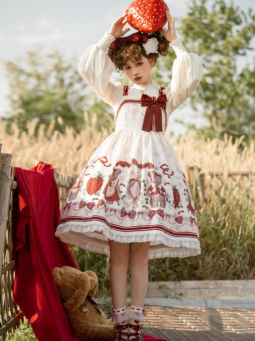 Sweet Promise Princess Lolita Zippered A Line Round Neck Long Sleeve Women's Polyester Capelets