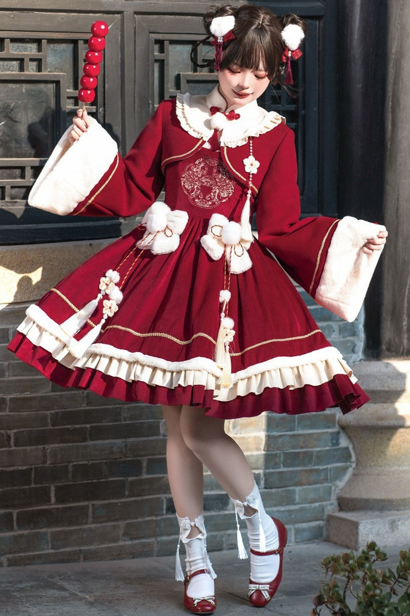 Sweet_Promise_Red_Lace_Up_Lolita_Princess_A_Line_Women's_Polyester_Full_Coordination_Sets_749085581199_MISSTT