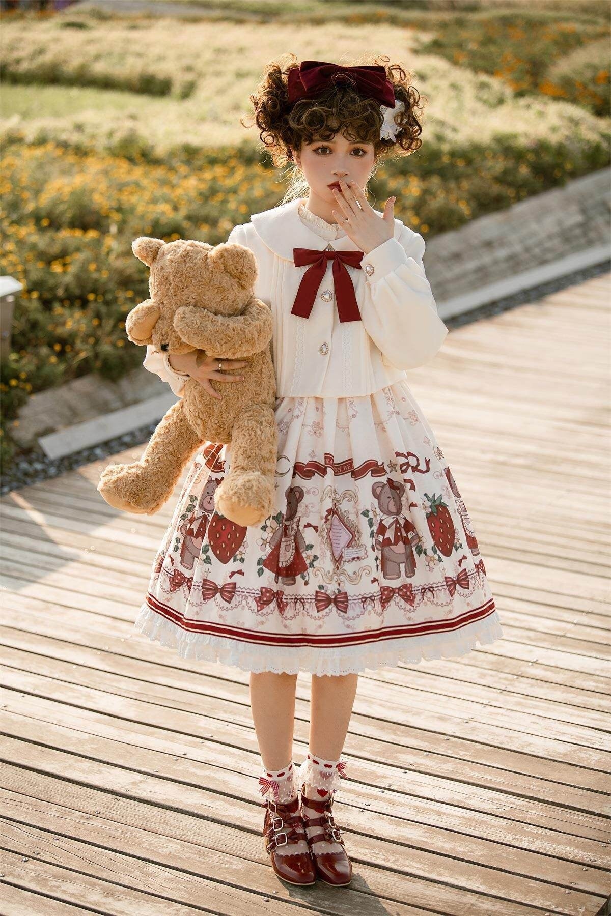 Sweet_Promise_Red_Lace_Up_Lolita_Princess_A_Line_Women's_Polyester_Full_Coordination_Sets_749085581199_MISSTT