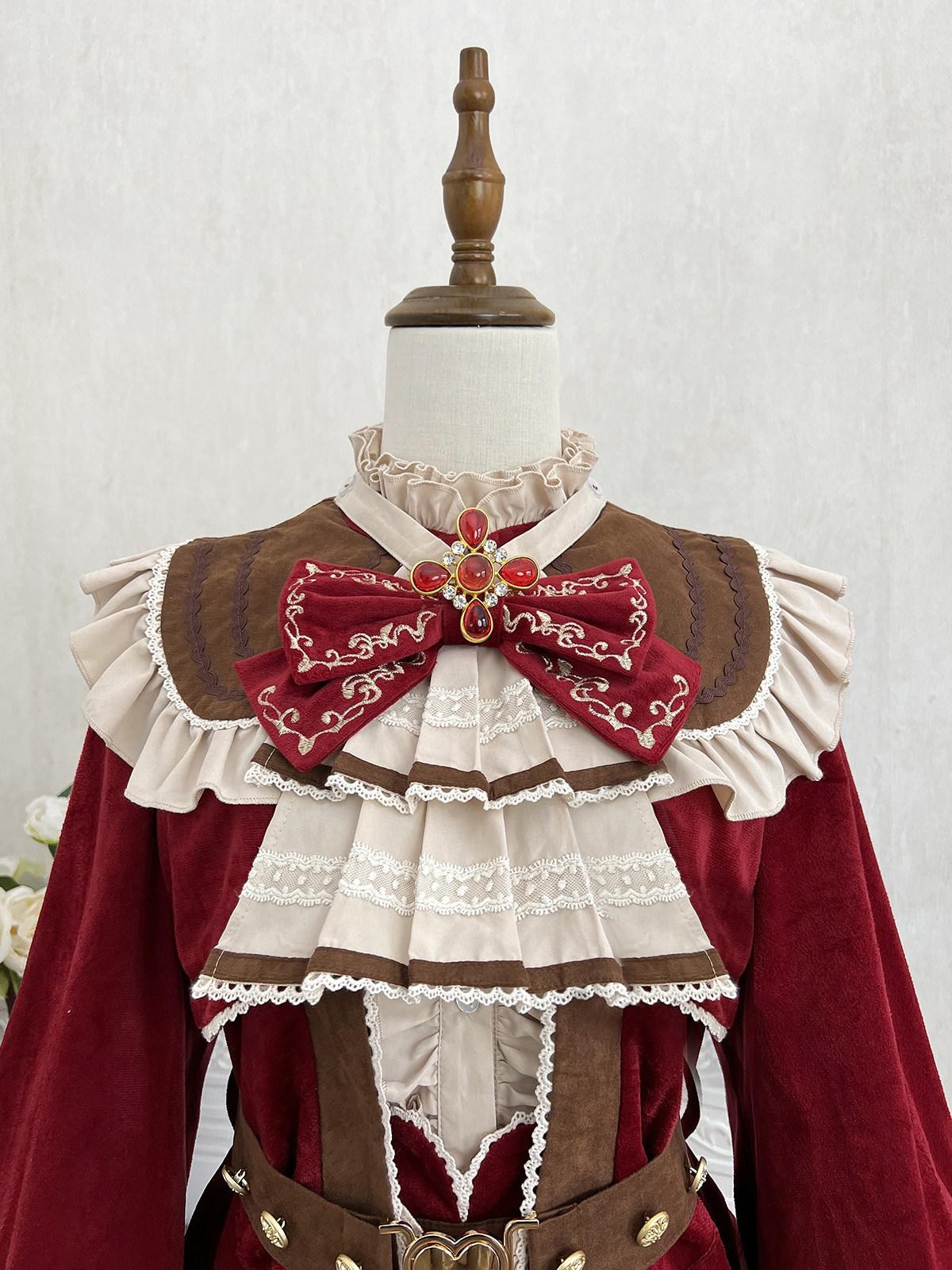 Sweet Promise Red Lolita Prince Style Women's Three Piece Full Coordination Sets