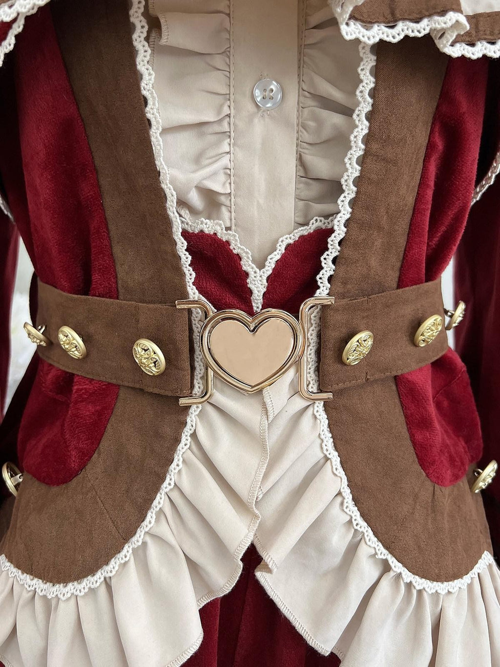Sweet Promise Red Lolita Prince Style Women's Three Piece Full Coordination Sets