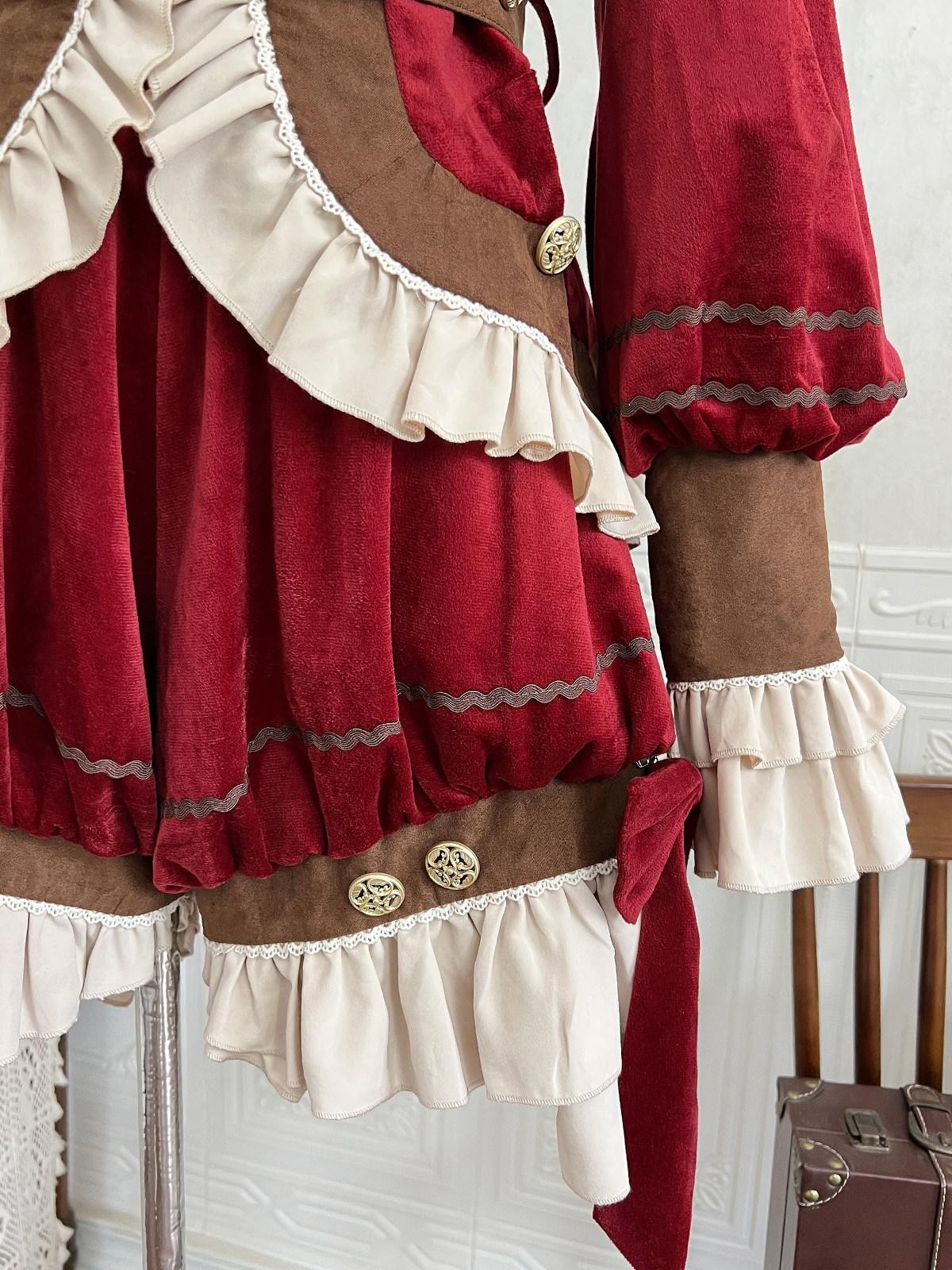 Sweet Promise Red Lolita Prince Style Women's Three Piece Full Coordination Sets