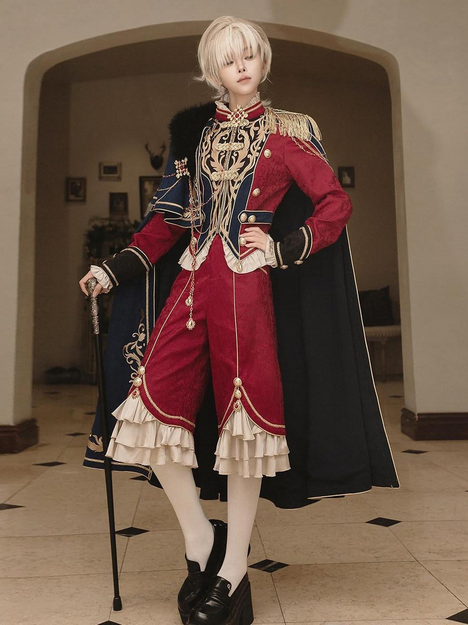 Sweet Promise Regal Lolita Prince English Court Cape Women's Full Coordination Sets