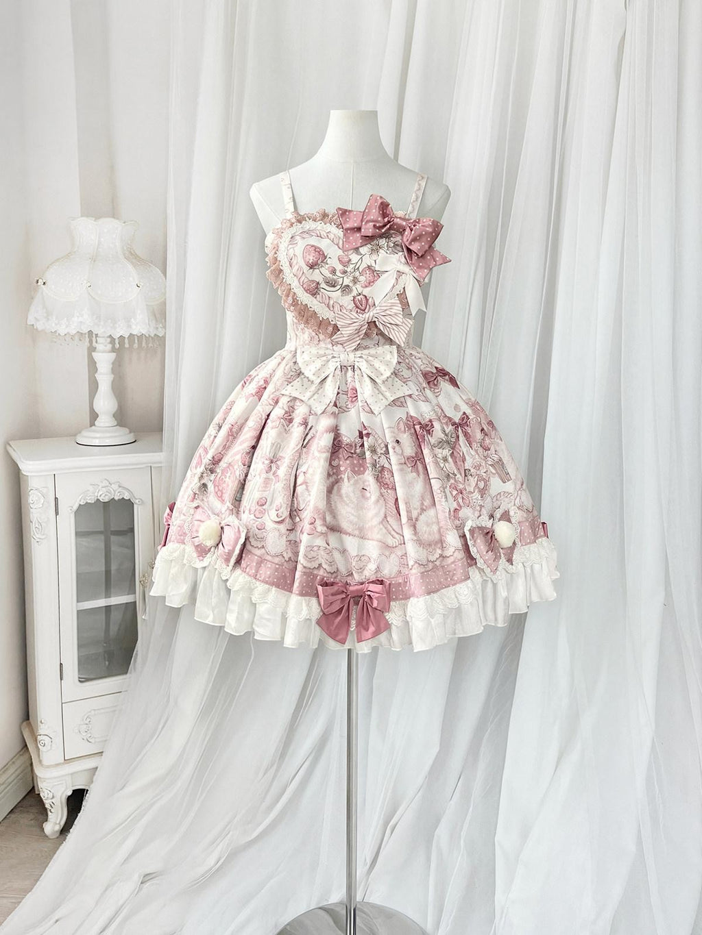 Sweet Promise Sweet Lolita Cake Skirt Doll Collar Cape Schoolgirl Women's Long Sleeve Op