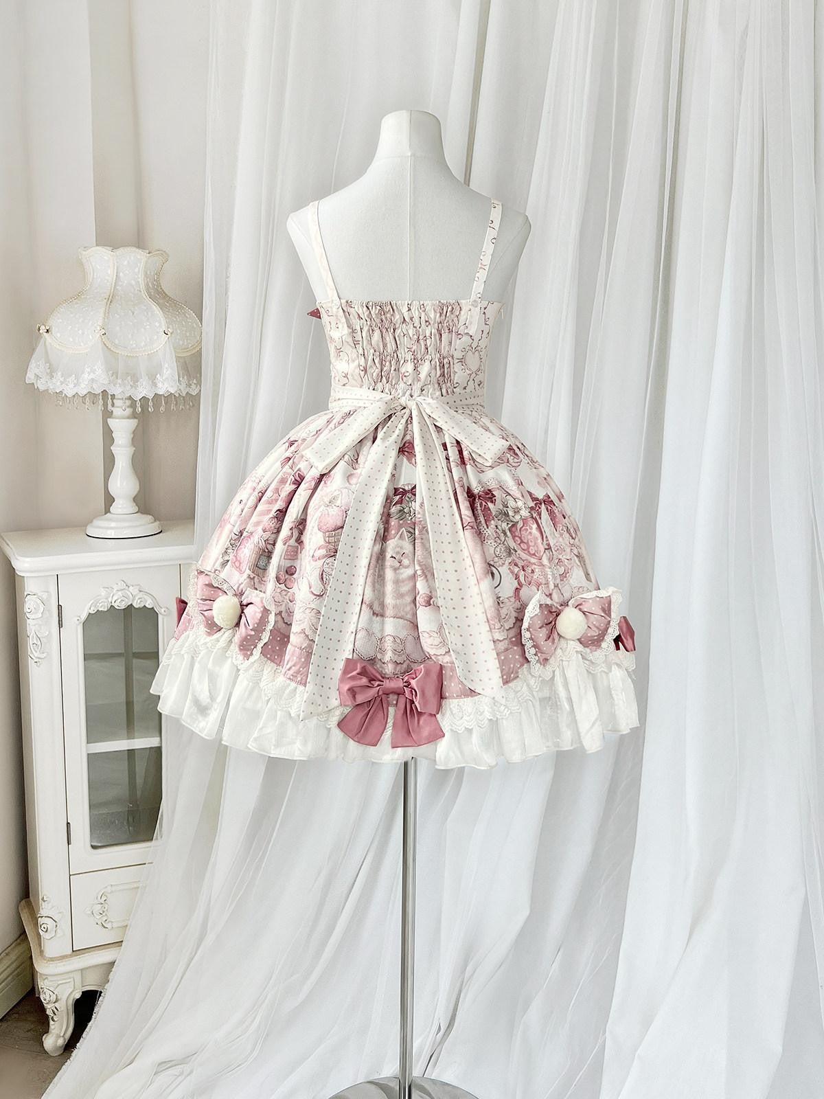 Sweet Promise Sweet Lolita Cake Skirt Doll Collar Cape Schoolgirl Women's Long Sleeve Op
