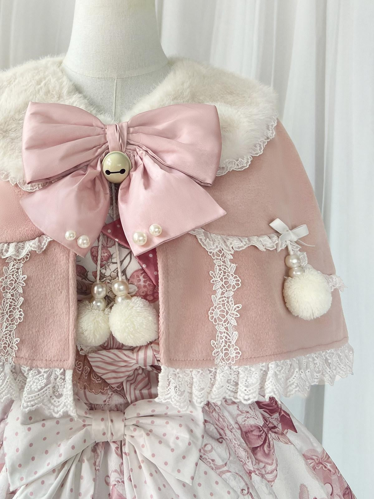 Sweet Promise Sweet Lolita Cake Skirt Doll Collar Cape Schoolgirl Women's Long Sleeve Op