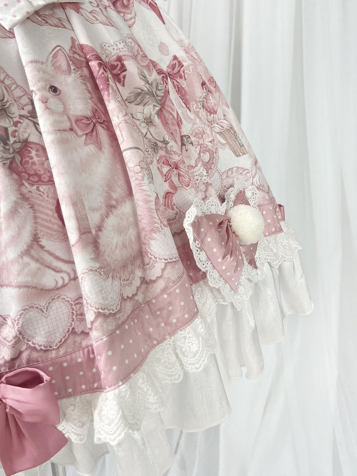 Sweet Promise Sweet Lolita Cake Skirt Doll Collar Cape Schoolgirl Women's Long Sleeve Op