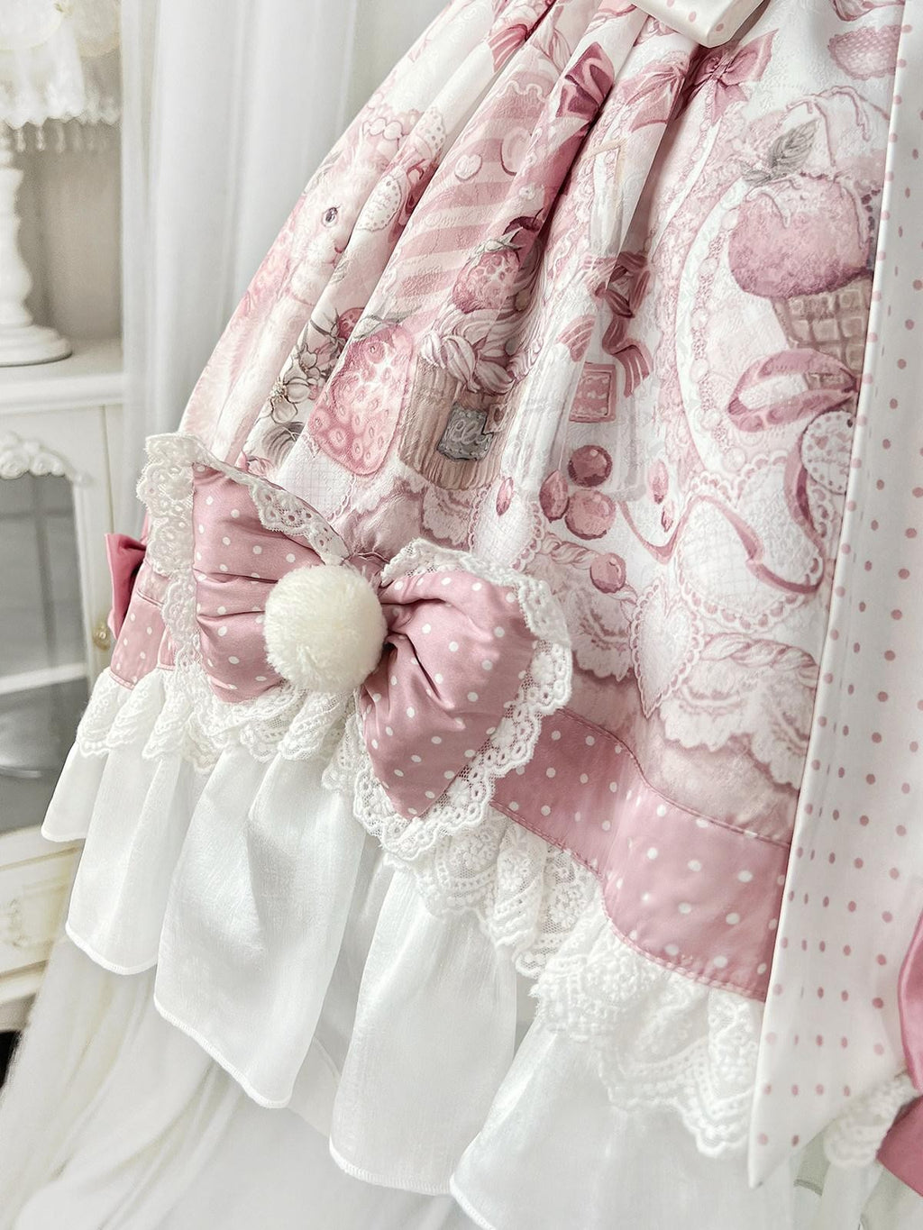 Sweet Promise Sweet Lolita Cake Skirt Doll Collar Cape Schoolgirl Women's Long Sleeve Op