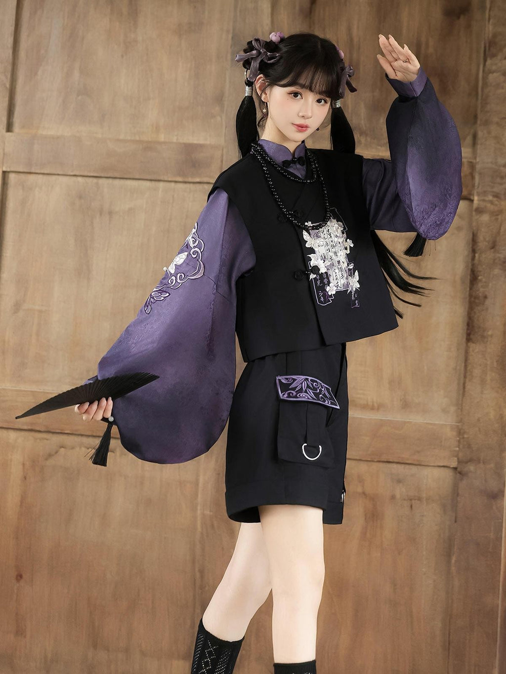 Sweet Promise Sweet Lolita Schoolgirl Three Piece Stand Collar Vest Shorts Women's Skirt Sets